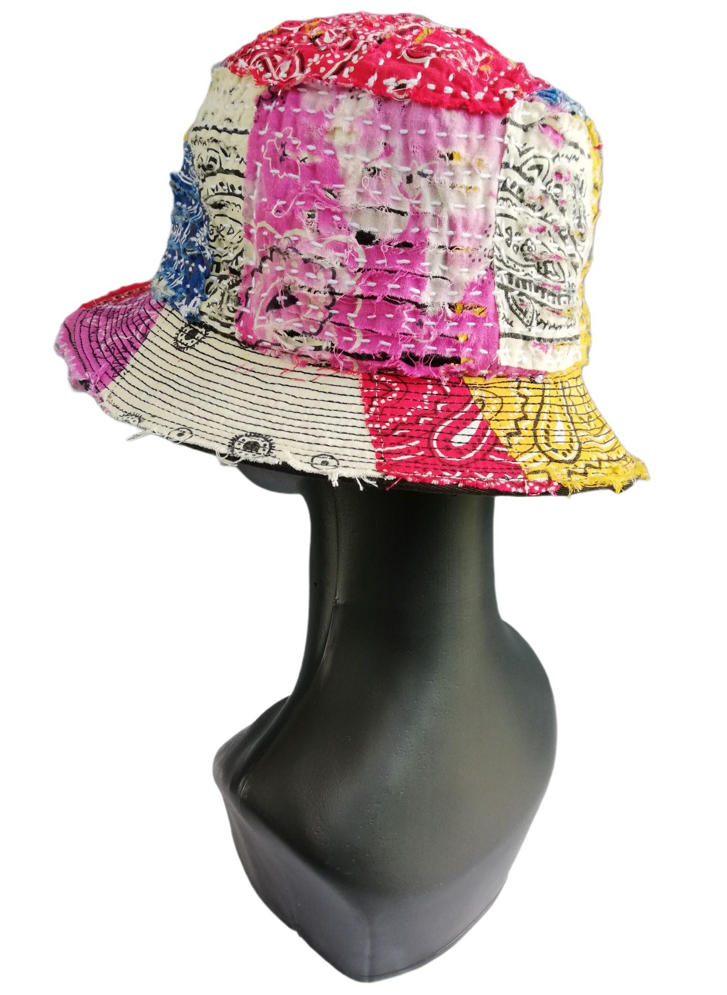 Art Comes First 🔥Design ICT Visvim Bandana Boro Panel Tulipa Bucket Hat Size ONE SIZE - 4 Thumbnail