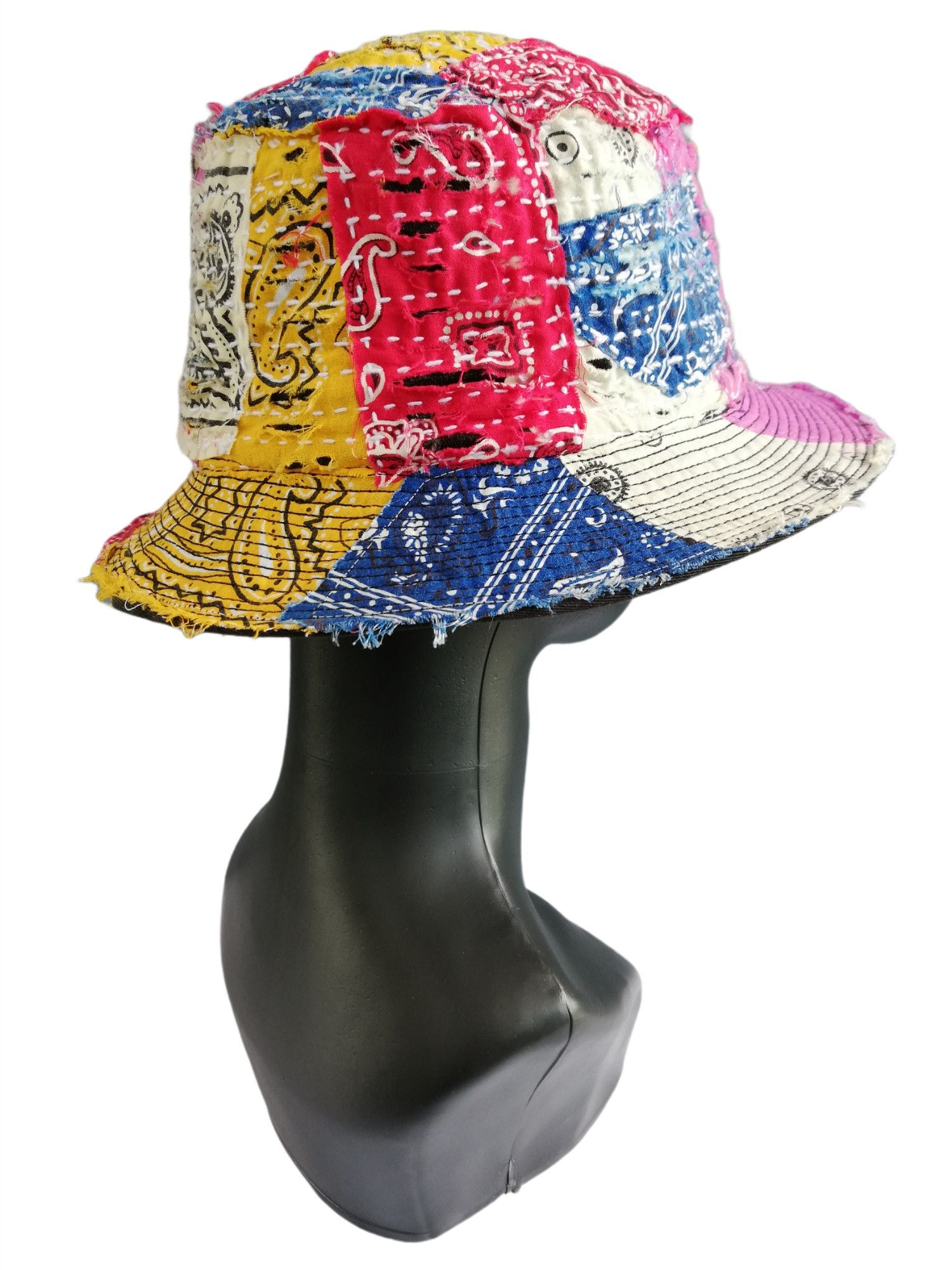 Art Comes First 🔥Design ICT Visvim Bandana Boro Panel Tulipa Bucket Hat Size ONE SIZE - 6 Thumbnail