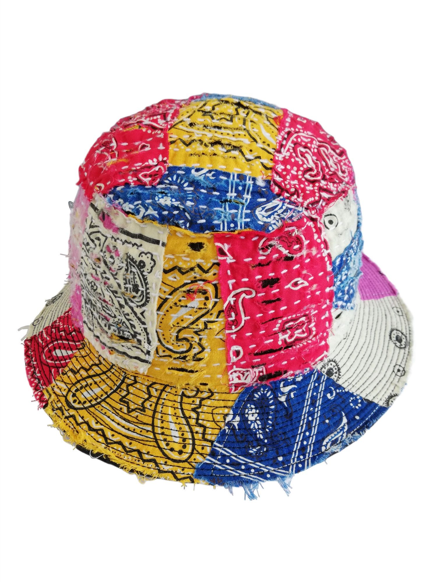 Art Comes First 🔥Design ICT Visvim Bandana Boro Panel Tulipa Bucket Hat Size ONE SIZE - 12 Thumbnail