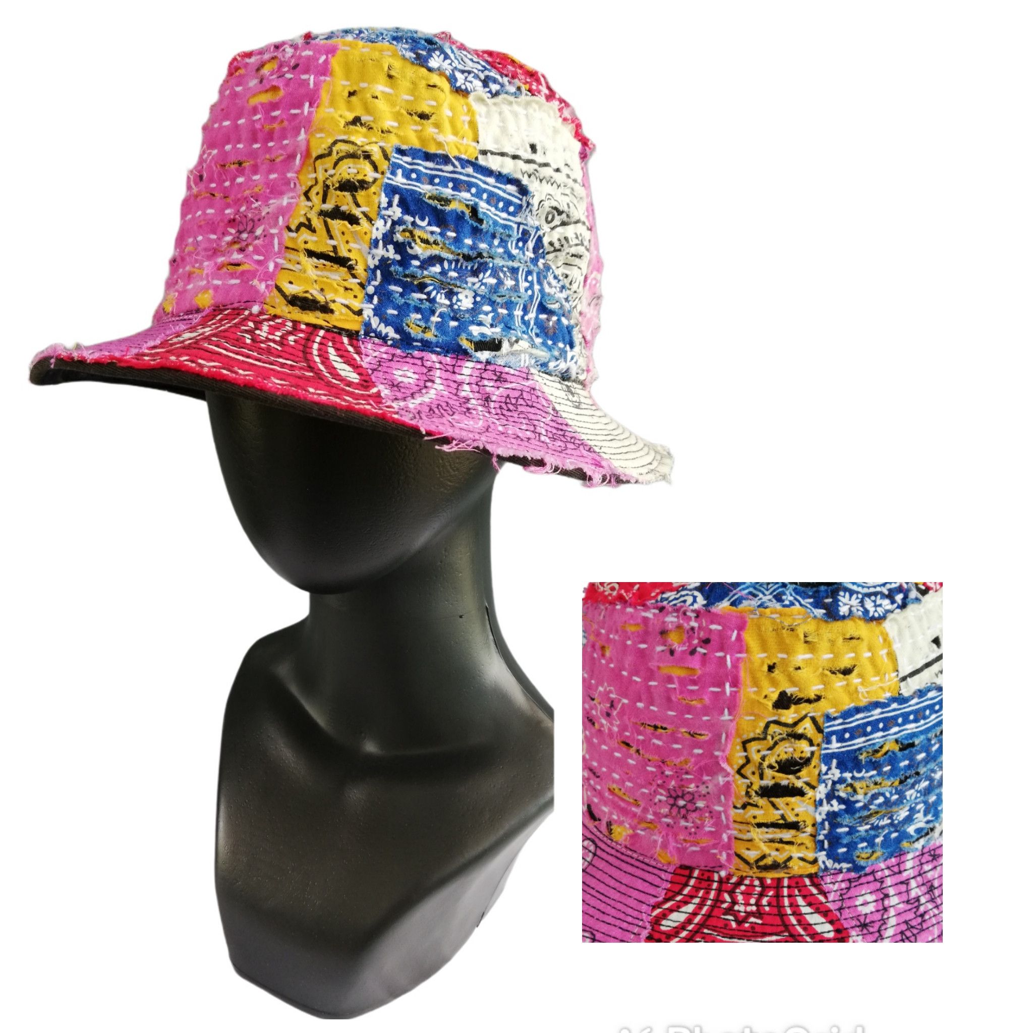 Art Comes First 🔥Design ICT Visvim Bandana Boro Panel Tulipa Bucket Hat Size ONE SIZE - 1 Thumbnail