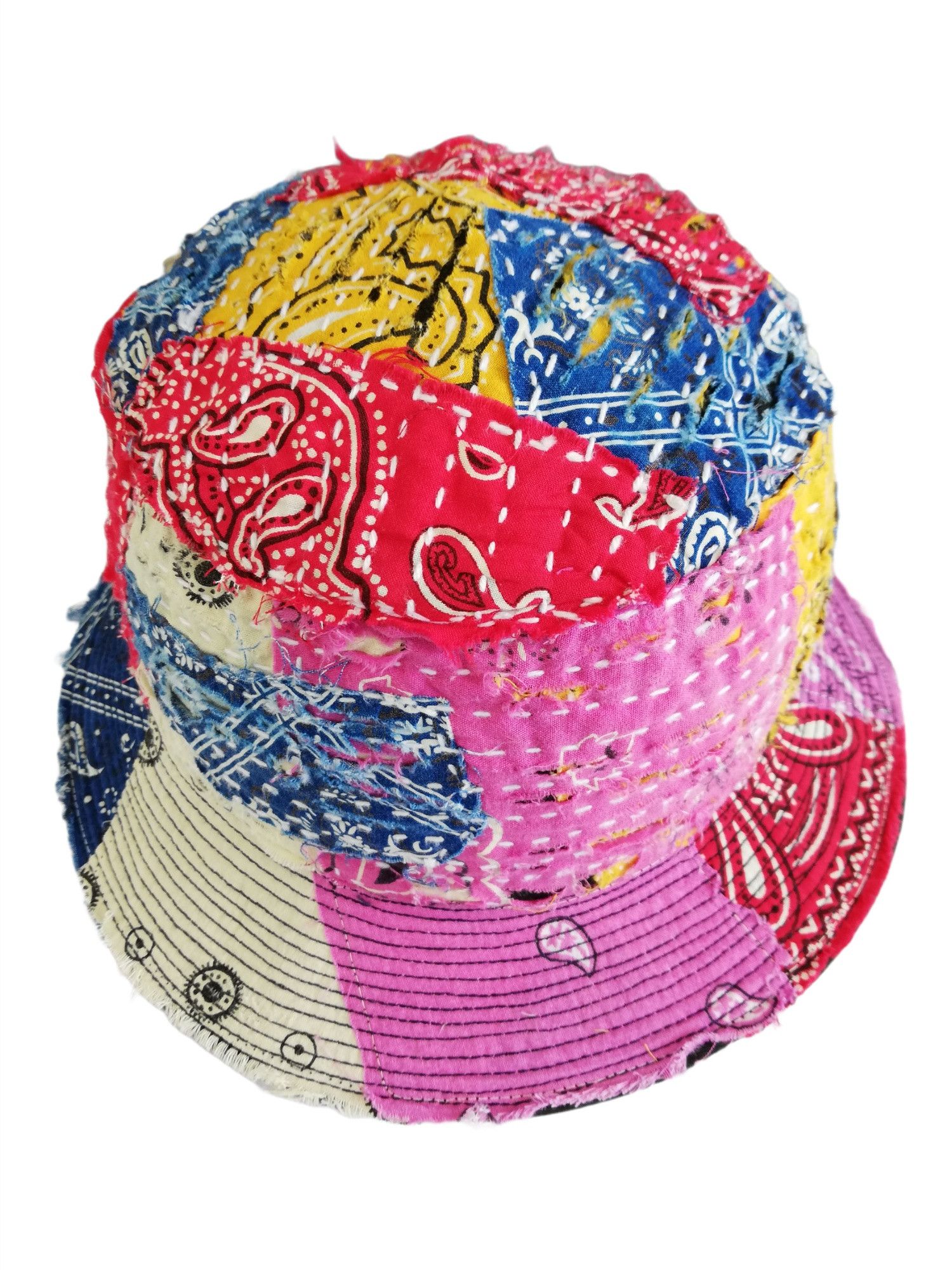 Art Comes First 🔥Design ICT Visvim Bandana Boro Panel Tulipa Bucket Hat Size ONE SIZE - 13 Thumbnail