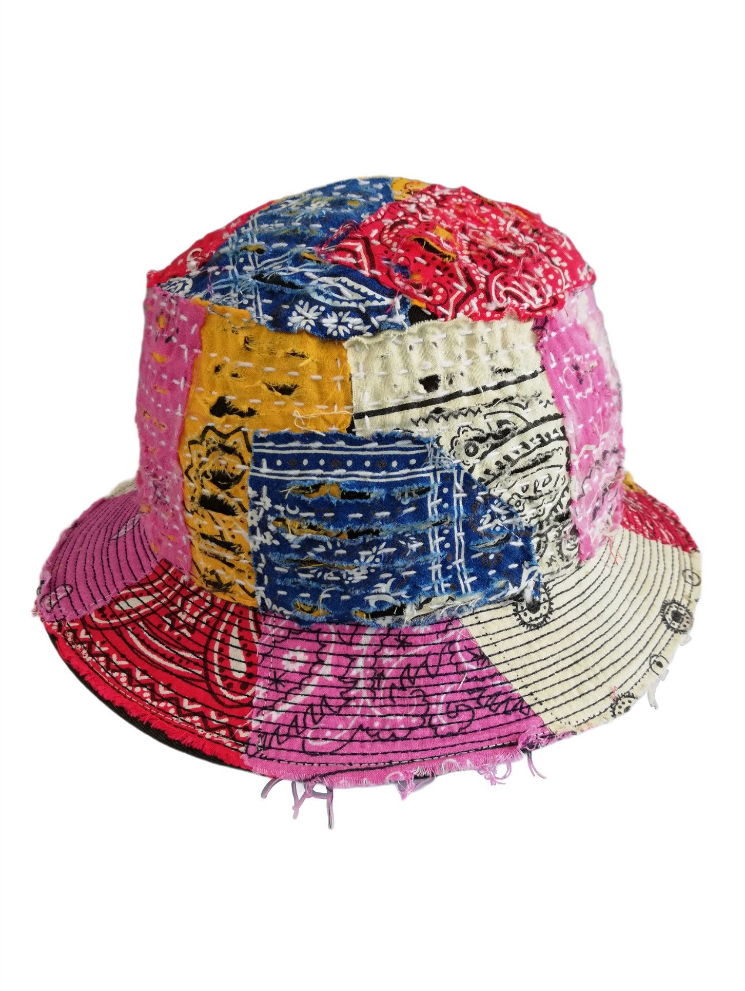 Art Comes First 🔥Design ICT Visvim Bandana Boro Panel Tulipa Bucket Hat Size ONE SIZE - 10 Thumbnail