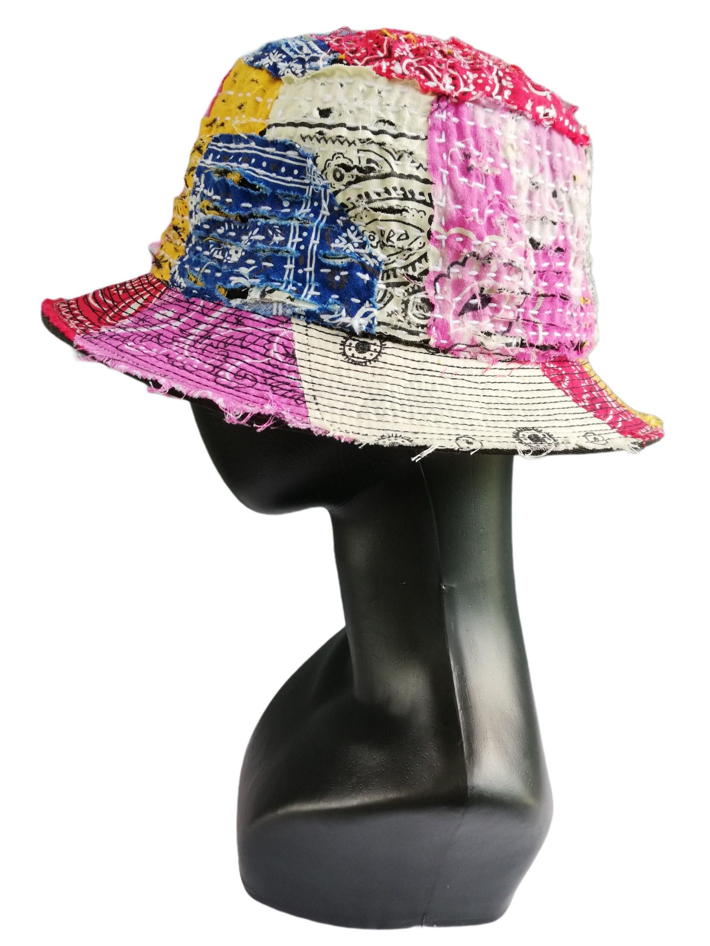 Art Comes First 🔥Design ICT Visvim Bandana Boro Panel Tulipa Bucket Hat Size ONE SIZE - 3 Thumbnail