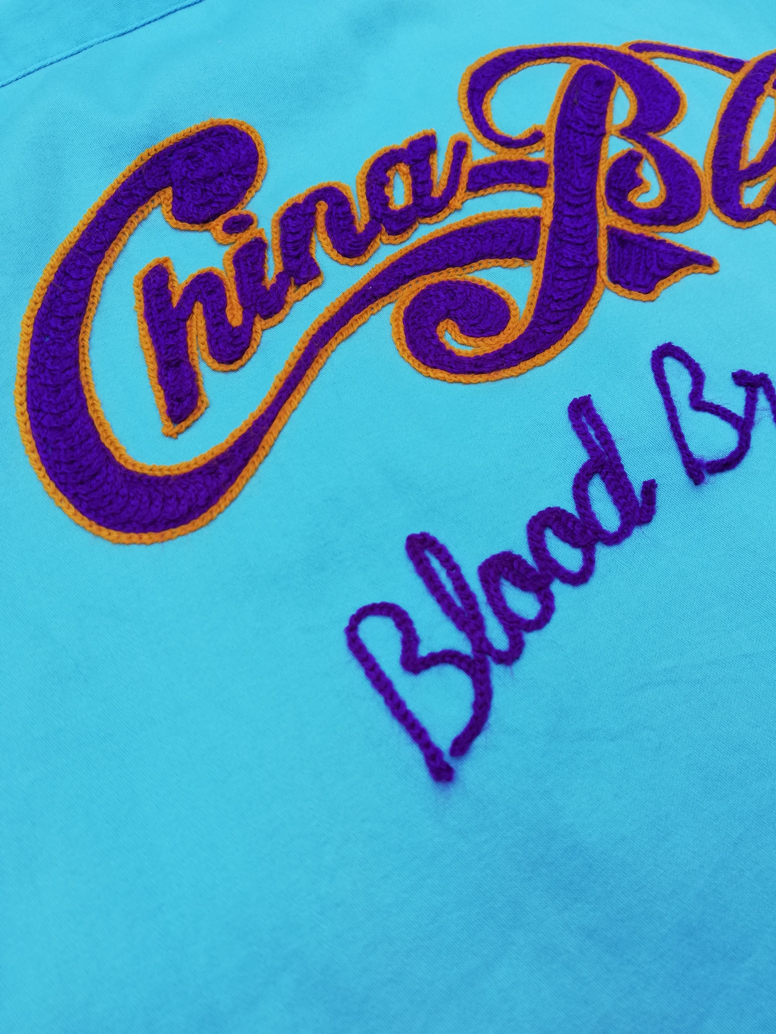 Japanese Brand × Vintage 🔥China Blue Blood Brothers Embroidery Bowling Shirt Japan Size US S / EU 44-46 / 1 - 4 Thumbnail