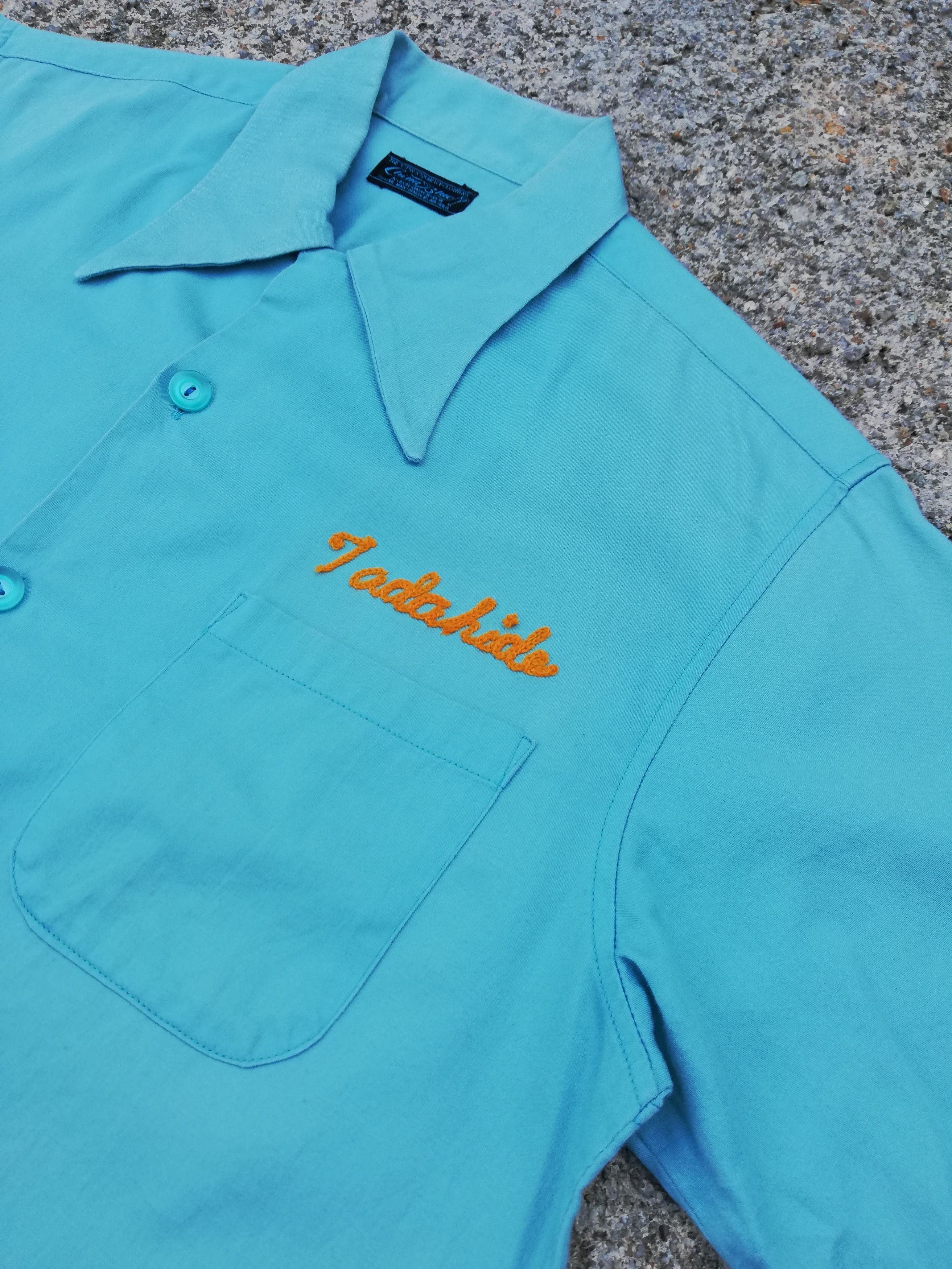 Japanese Brand × Vintage 🔥China Blue Blood Brothers Embroidery Bowling Shirt Japan Size US S / EU 44-46 / 1 - 9 Thumbnail