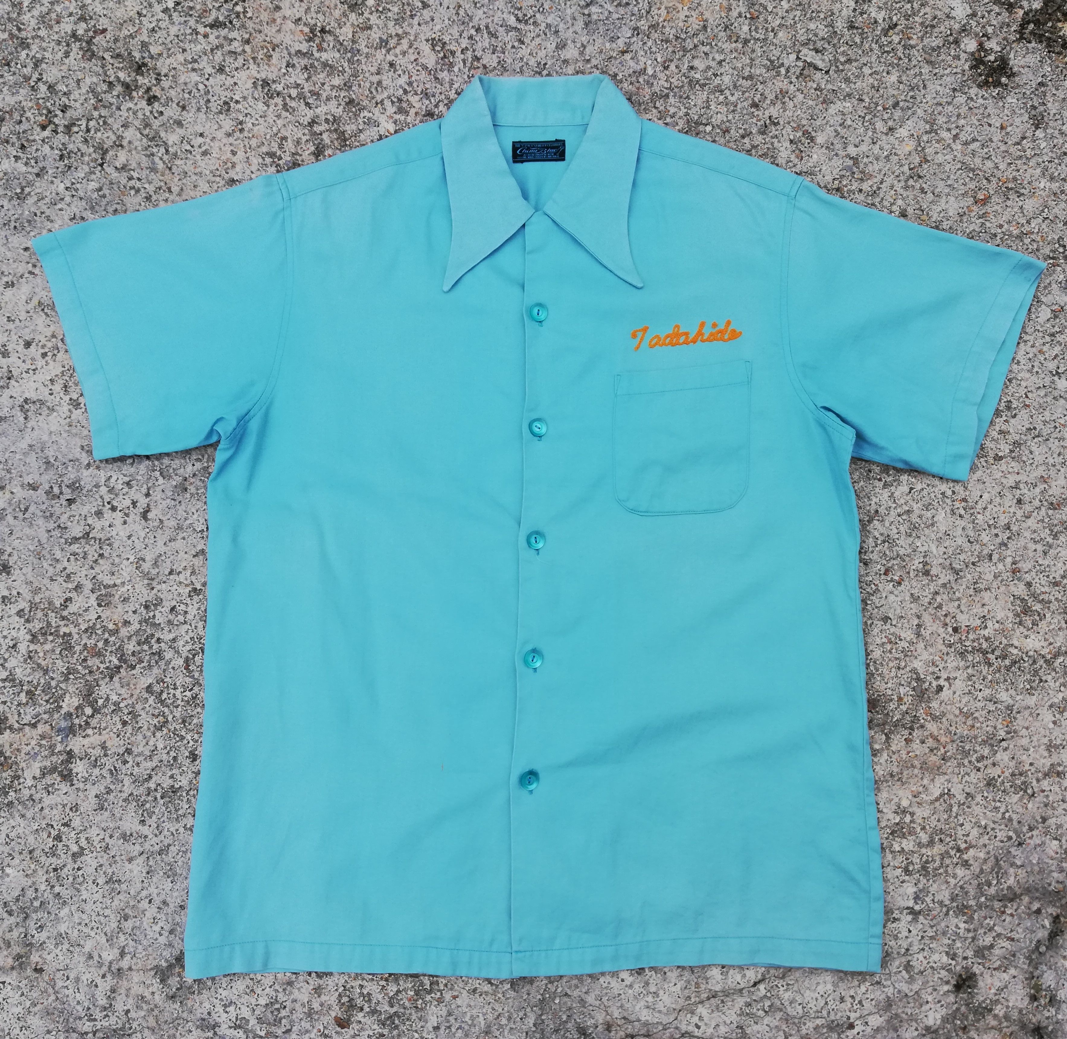 Japanese Brand × Vintage 🔥China Blue Blood Brothers Embroidery Bowling Shirt Japan Size US S / EU 44-46 / 1 - 5 Thumbnail