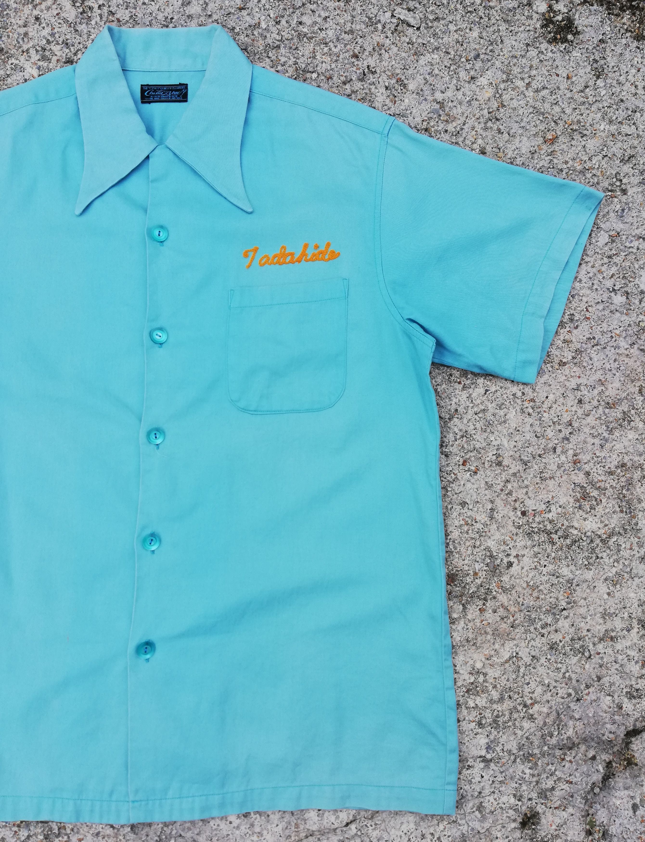 Japanese Brand × Vintage 🔥China Blue Blood Brothers Embroidery Bowling Shirt Japan Size US S / EU 44-46 / 1 - 6 Thumbnail