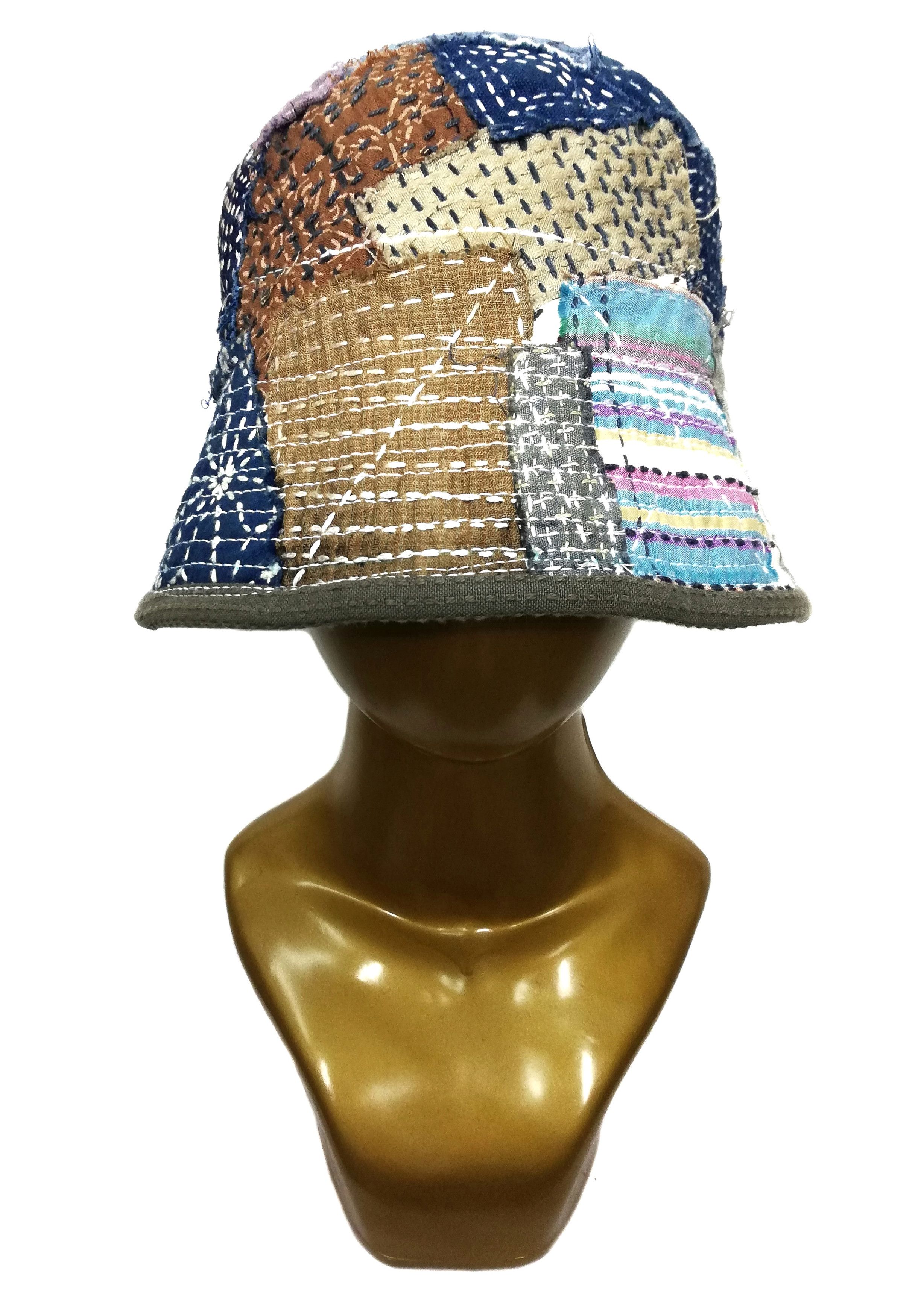 Art Comes First × Japanese Brand 🔥Design Iconic Style Kapital Kountry Boro Bucket Hat🔥 Size ONE SIZE - 9 Thumbnail