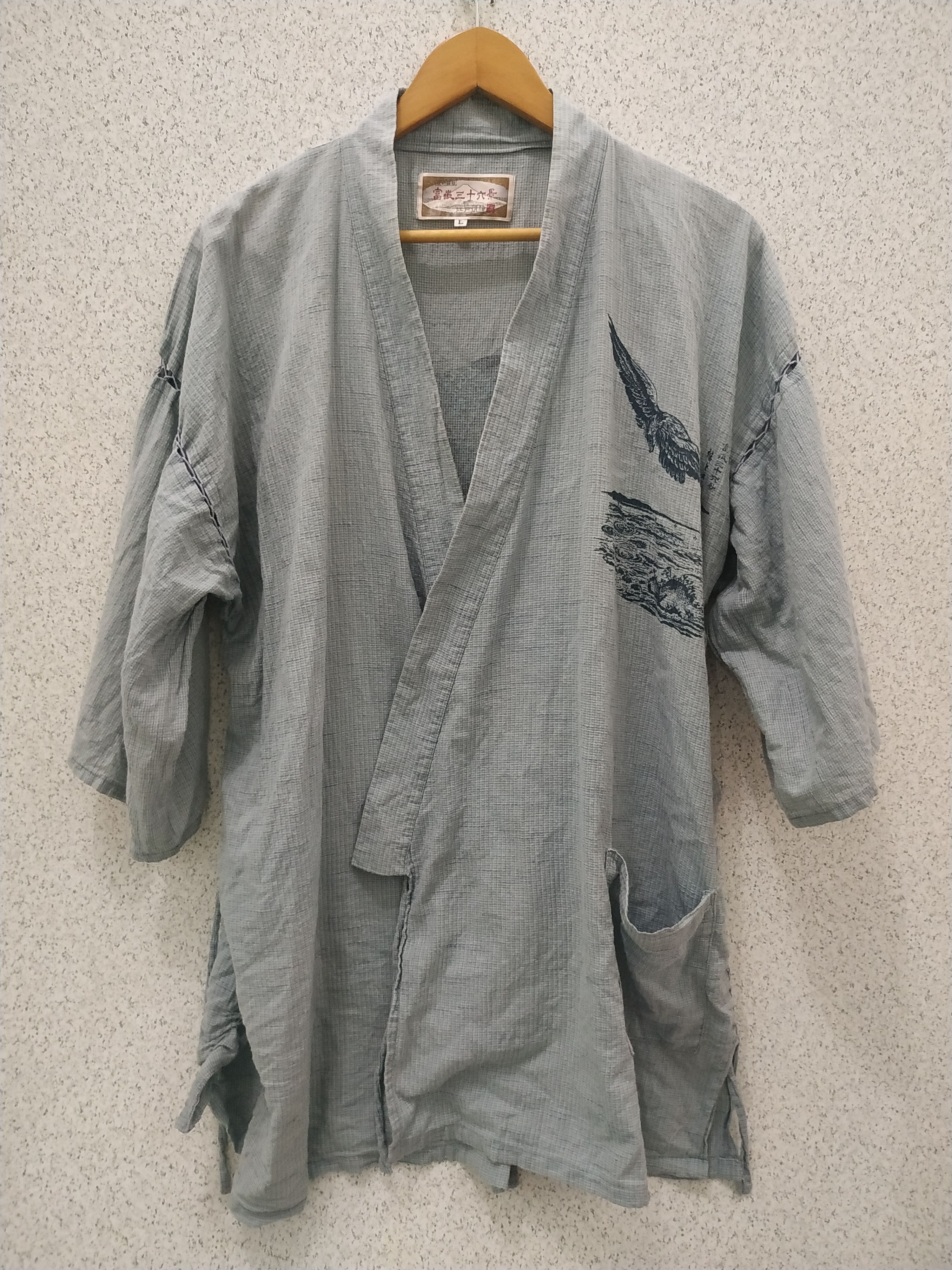 Vintage Vintage Eagle Printed Kimono Cardigan Made in Japan Size US L / EU 52-54 / 3 - 2 Thumbnail