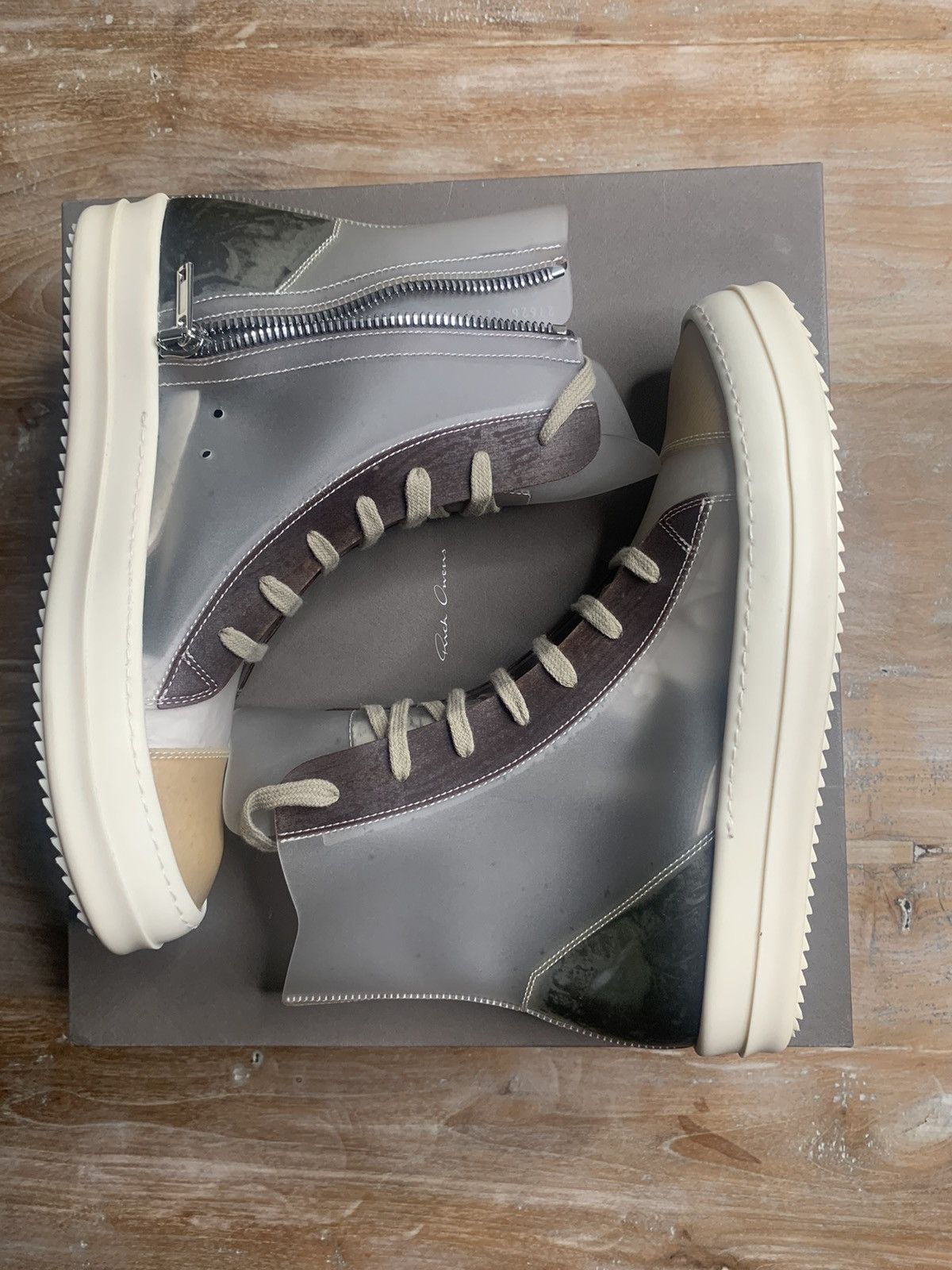 Rick Owens Translucent recycled vinyl ramones EU42,5 Size US 9.5 / EU 42-43 - 7 Thumbnail