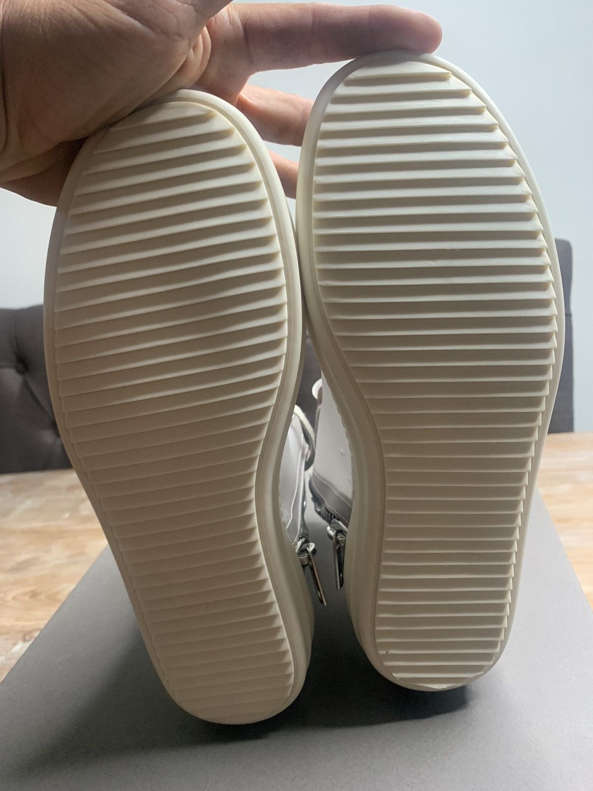 Rick Owens Translucent recycled vinyl ramones EU42,5 Size US 9.5 / EU 42-43 - 5 Thumbnail