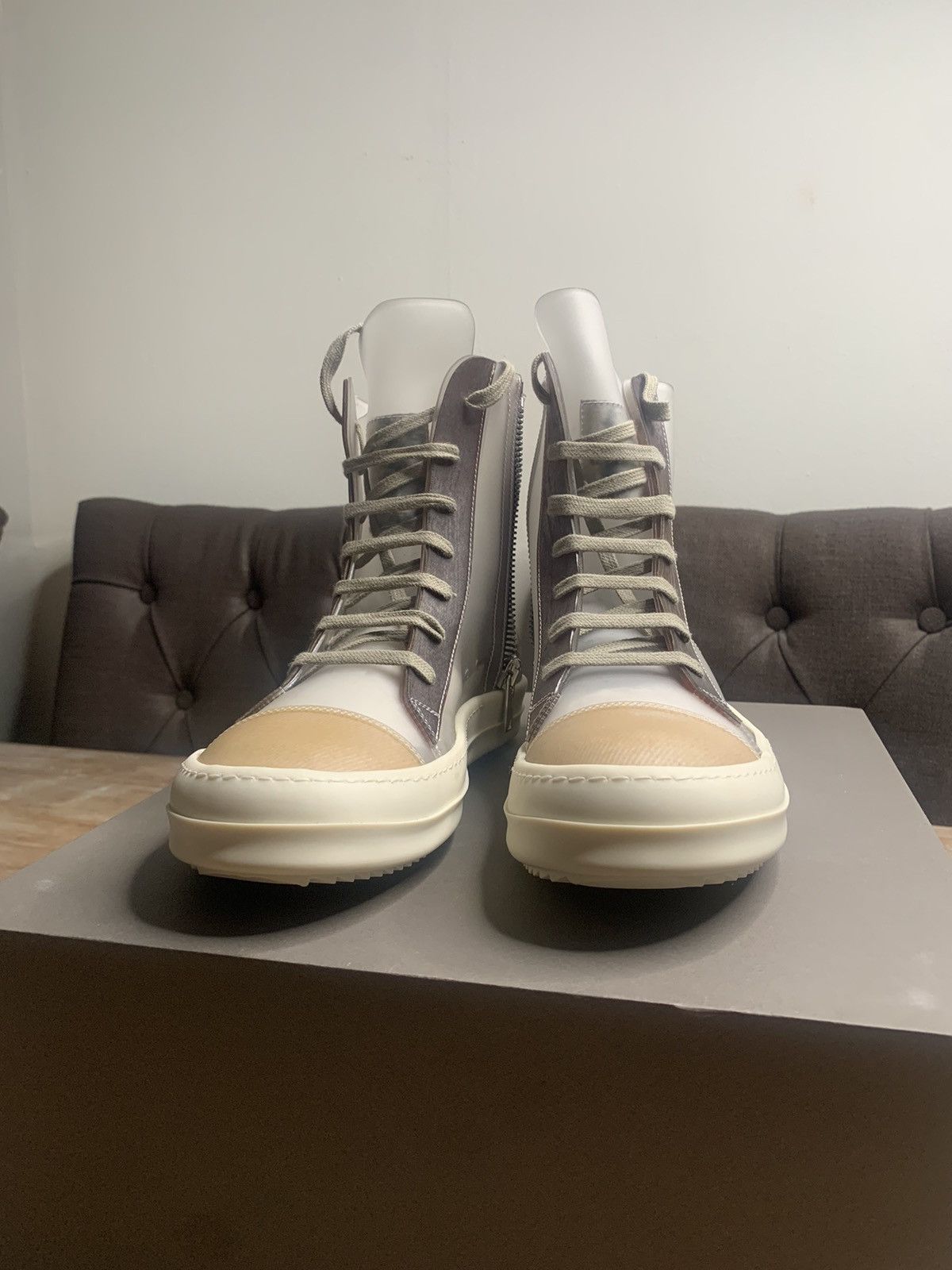 Rick Owens Translucent recycled vinyl ramones EU42,5 Size US 9.5 / EU 42-43 - 2 Thumbnail