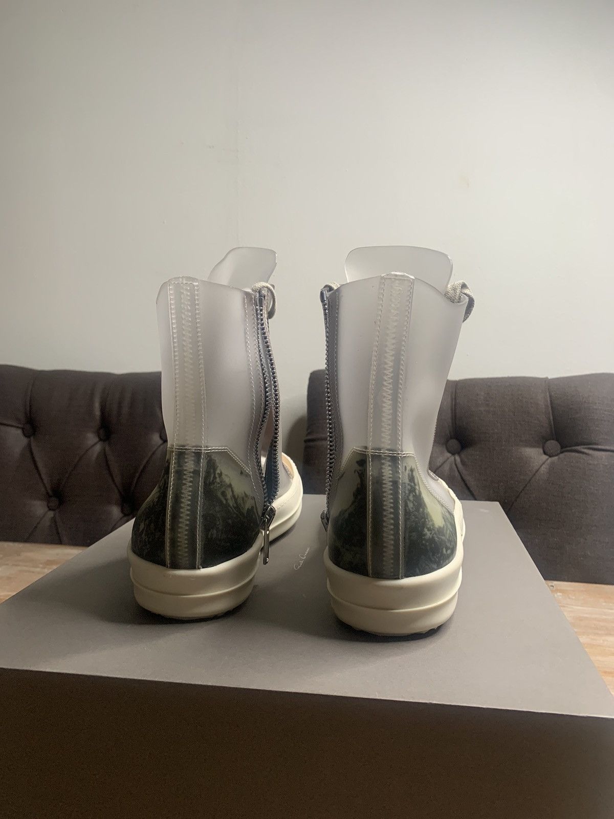Rick Owens Translucent recycled vinyl ramones EU42,5 Size US 9.5 / EU 42-43 - 4 Thumbnail