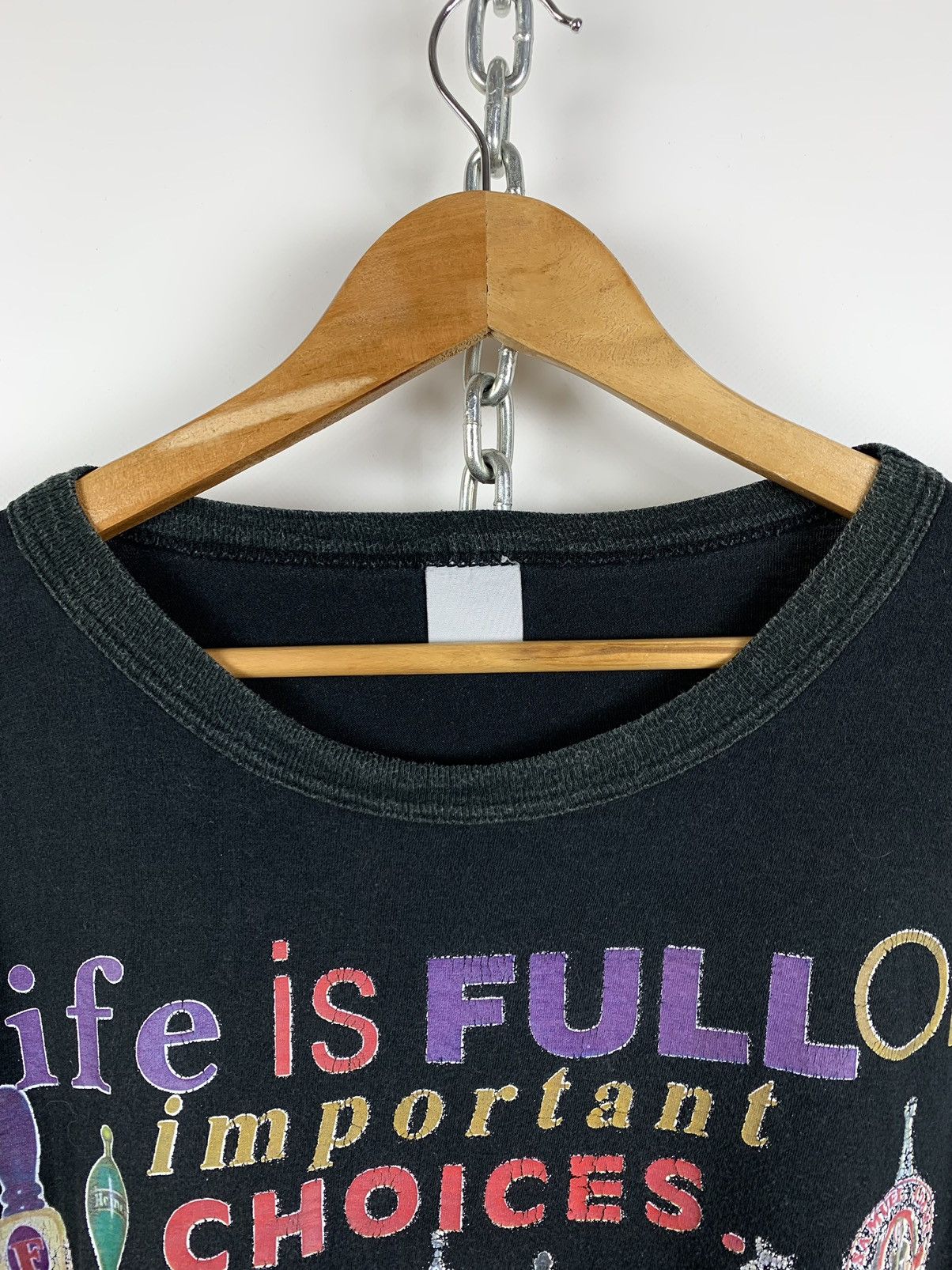 Vintage Vintage Life Is Full Of Important Choices Beer 🍺 T-Shirt Size US XL / EU 56 / 4 - 9 Thumbnail