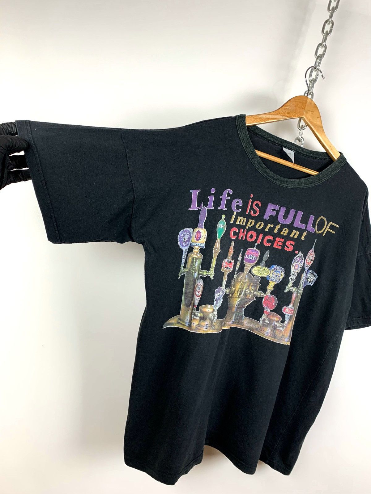 Vintage Vintage Life Is Full Of Important Choices Beer 🍺 T-Shirt Size US XL / EU 56 / 4 - 4 Thumbnail
