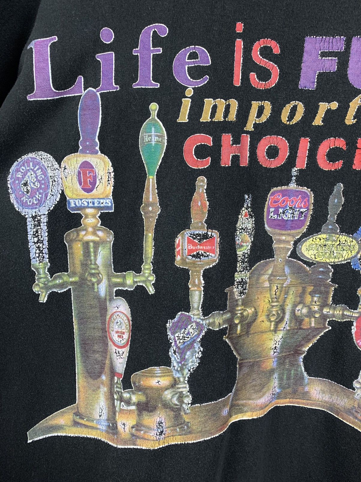 Vintage Vintage Life Is Full Of Important Choices Beer 🍺 T-Shirt Size US XL / EU 56 / 4 - 5 Thumbnail