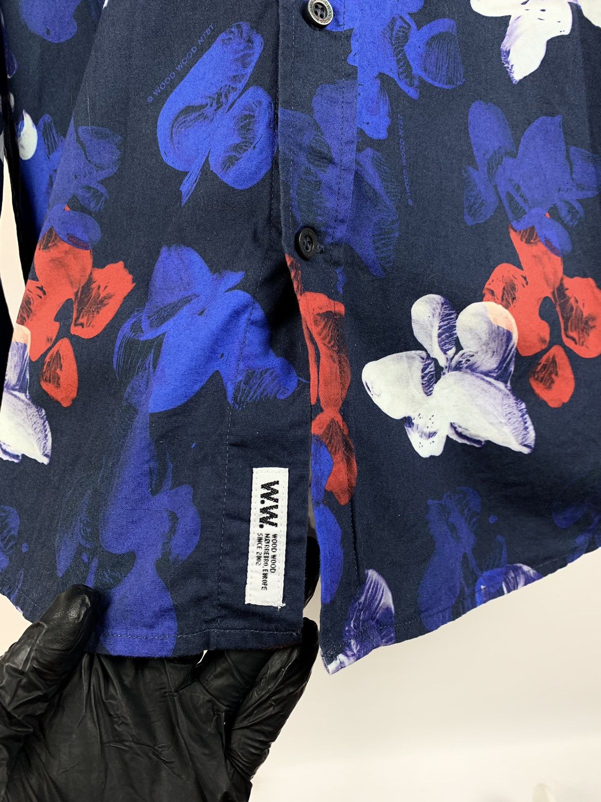 Wood Wood Wood Wood Jellyfish Crazy Print Long Sleeve Button Shirt Size US XL / EU 56 / 4 - 7 Thumbnail