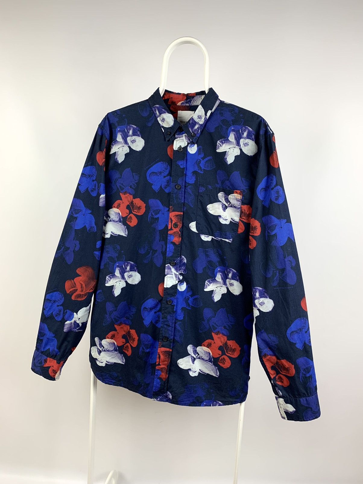 Wood Wood Wood Wood Jellyfish Crazy Print Long Sleeve Button Shirt Size US XL / EU 56 / 4 - 1 Thumbnail