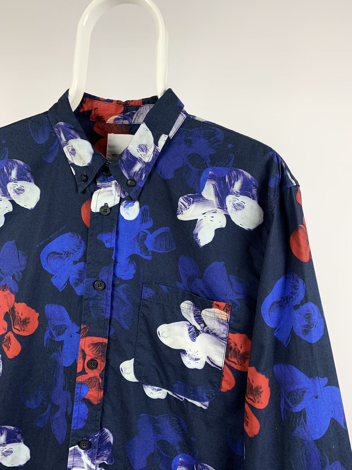 Wood Wood Wood Wood Jellyfish Crazy Print Long Sleeve Button Shirt Size US XL / EU 56 / 4 - 4 Thumbnail