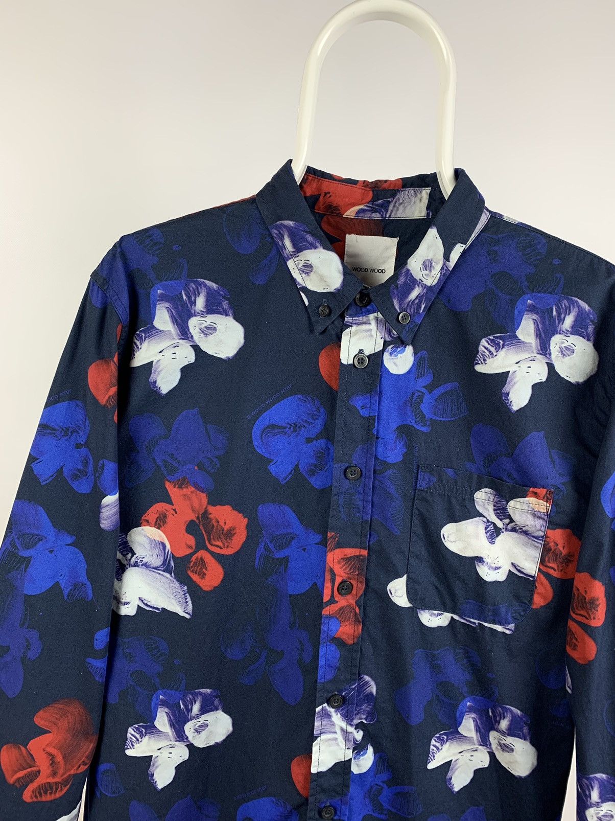 Wood Wood Wood Wood Jellyfish Crazy Print Long Sleeve Button Shirt Size US XL / EU 56 / 4 - 5 Thumbnail