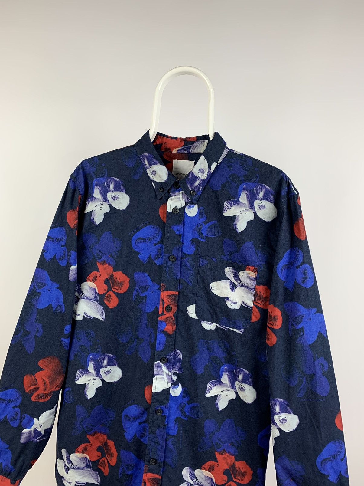 Wood Wood Wood Wood Jellyfish Crazy Print Long Sleeve Button Shirt Size US XL / EU 56 / 4 - 2 Thumbnail