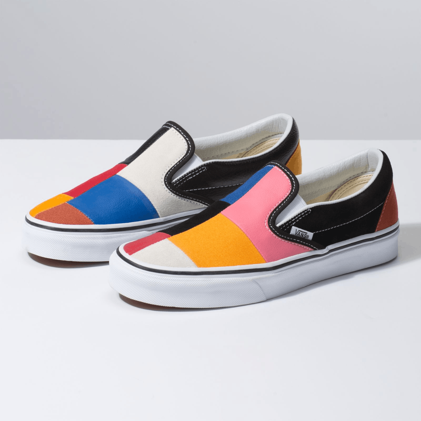 Vans 5 Vans Patchwork Slip On Mulitcolor Canvas Leather Rainbow Size US 5 / EU 37 - 11 Thumbnail