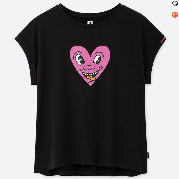 Keith Haring M Women's Uniqlo Keith Haring Black Heart T-Shirt SPRZ Tee Size M / US 6-8 / IT 42-44 - 4 Thumbnail