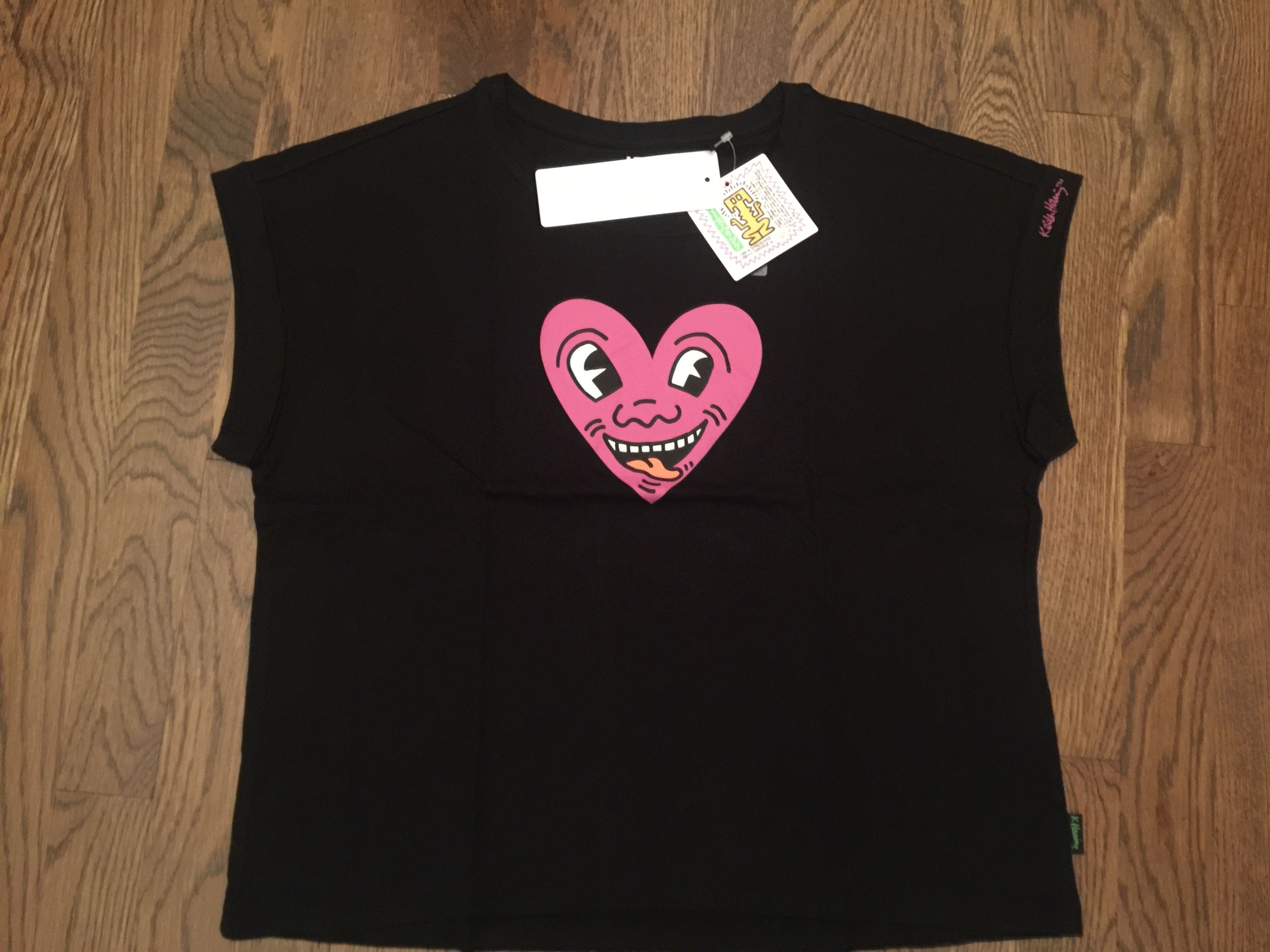 Keith Haring M Women's Uniqlo Keith Haring Black Heart T-Shirt SPRZ Tee Size M / US 6-8 / IT 42-44 - 1 Thumbnail