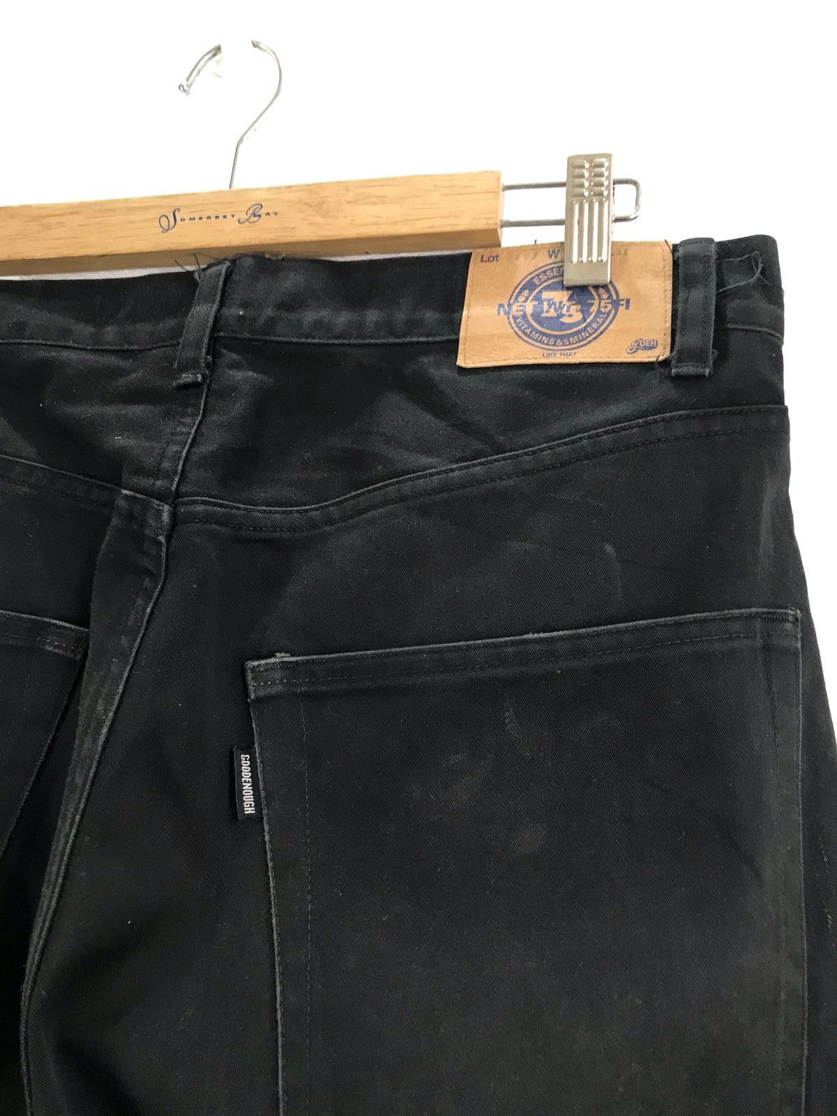 GOODENOUGH Japanese Brand Designer GOODENOUGH All Black Pants Size US 33 - 12 Thumbnail