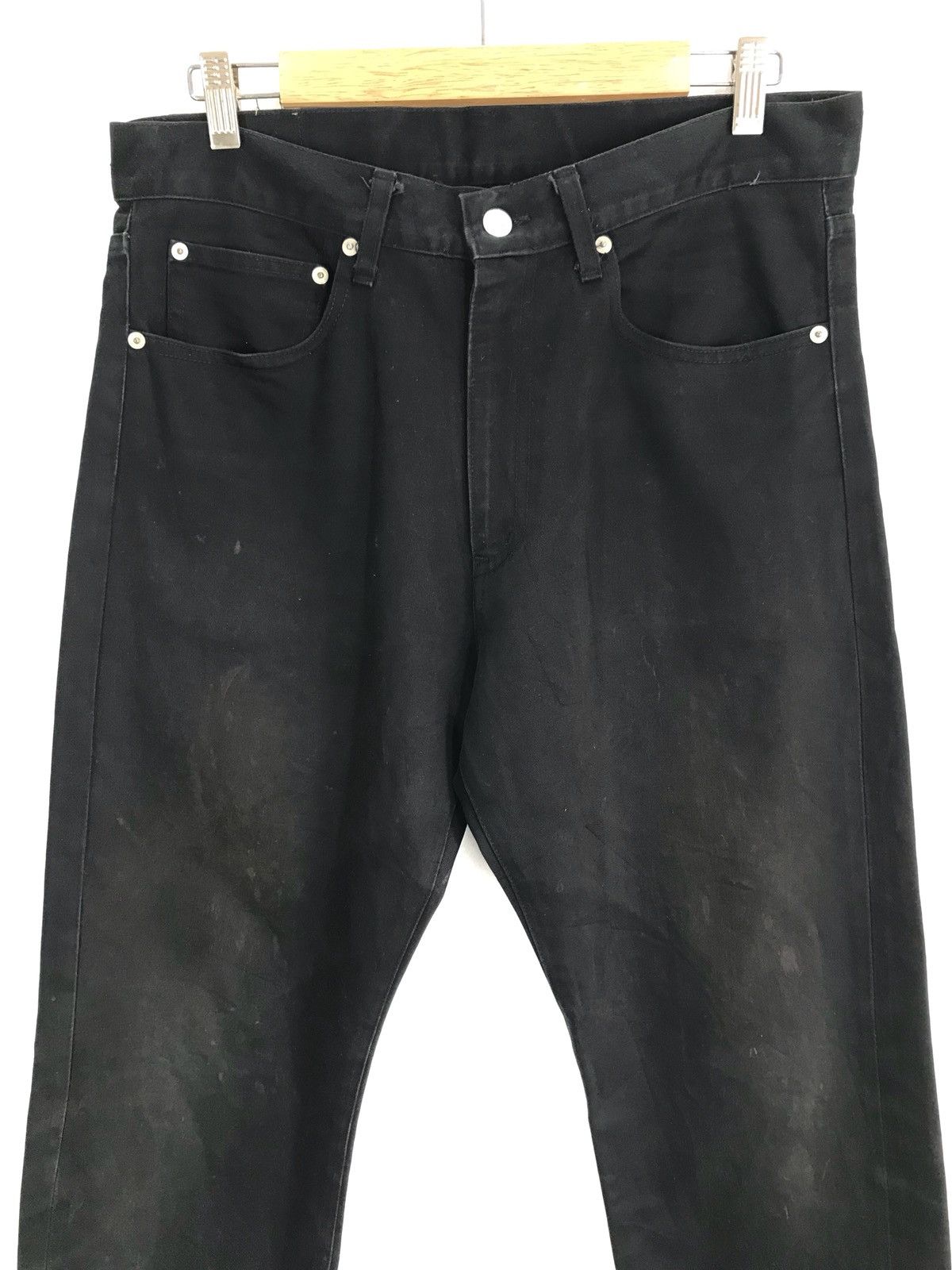 GOODENOUGH Japanese Brand Designer GOODENOUGH All Black Pants Size US 33 - 2 Thumbnail