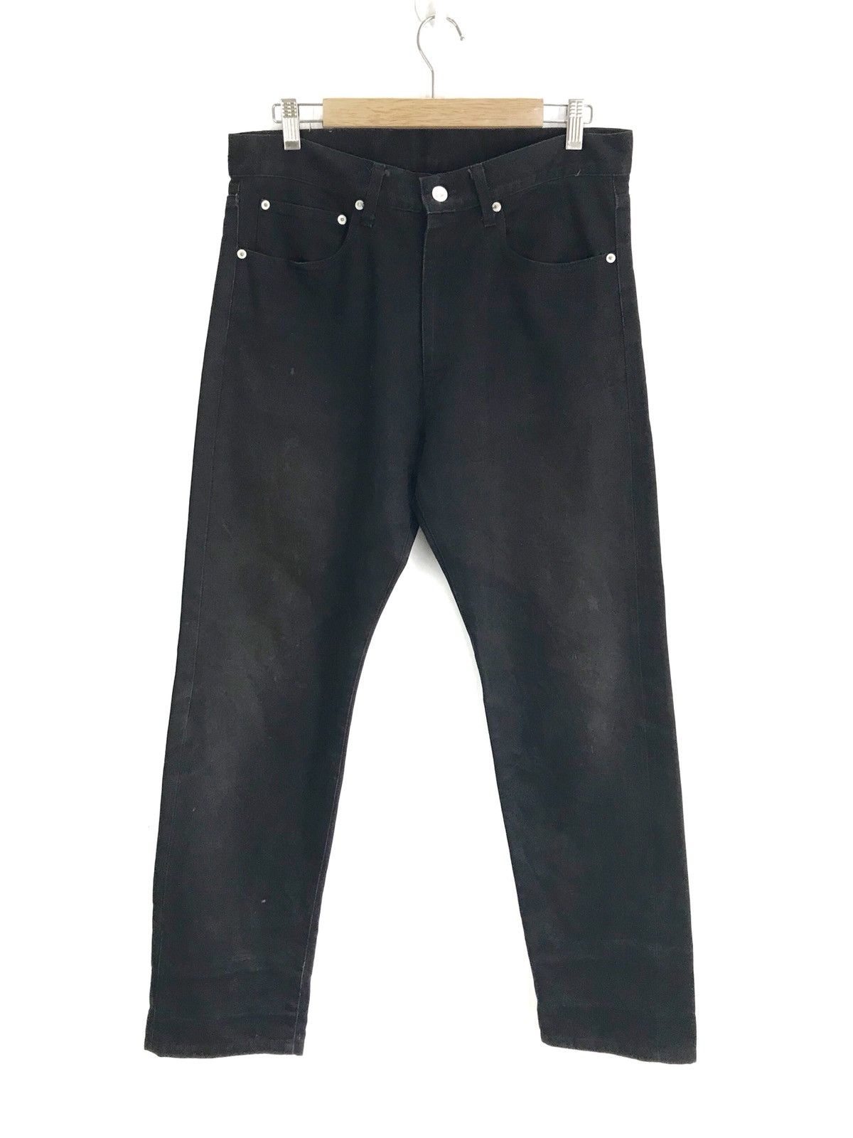 GOODENOUGH Japanese Brand Designer GOODENOUGH All Black Pants Size US 33 - 1 Thumbnail