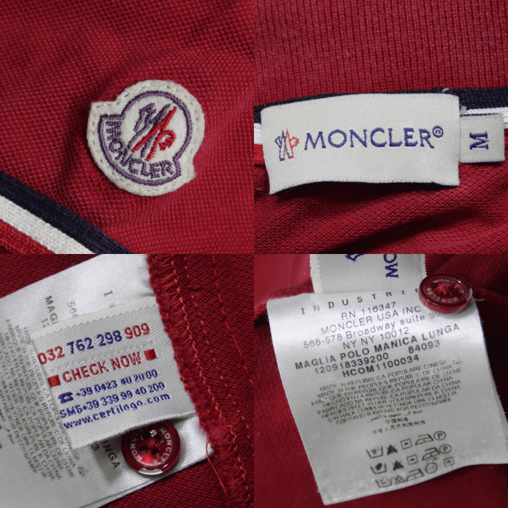 Moncler Maglia Polo Manica Lunga Red Longsleeve Size US S / EU 44-46 / 1 - 10 Thumbnail