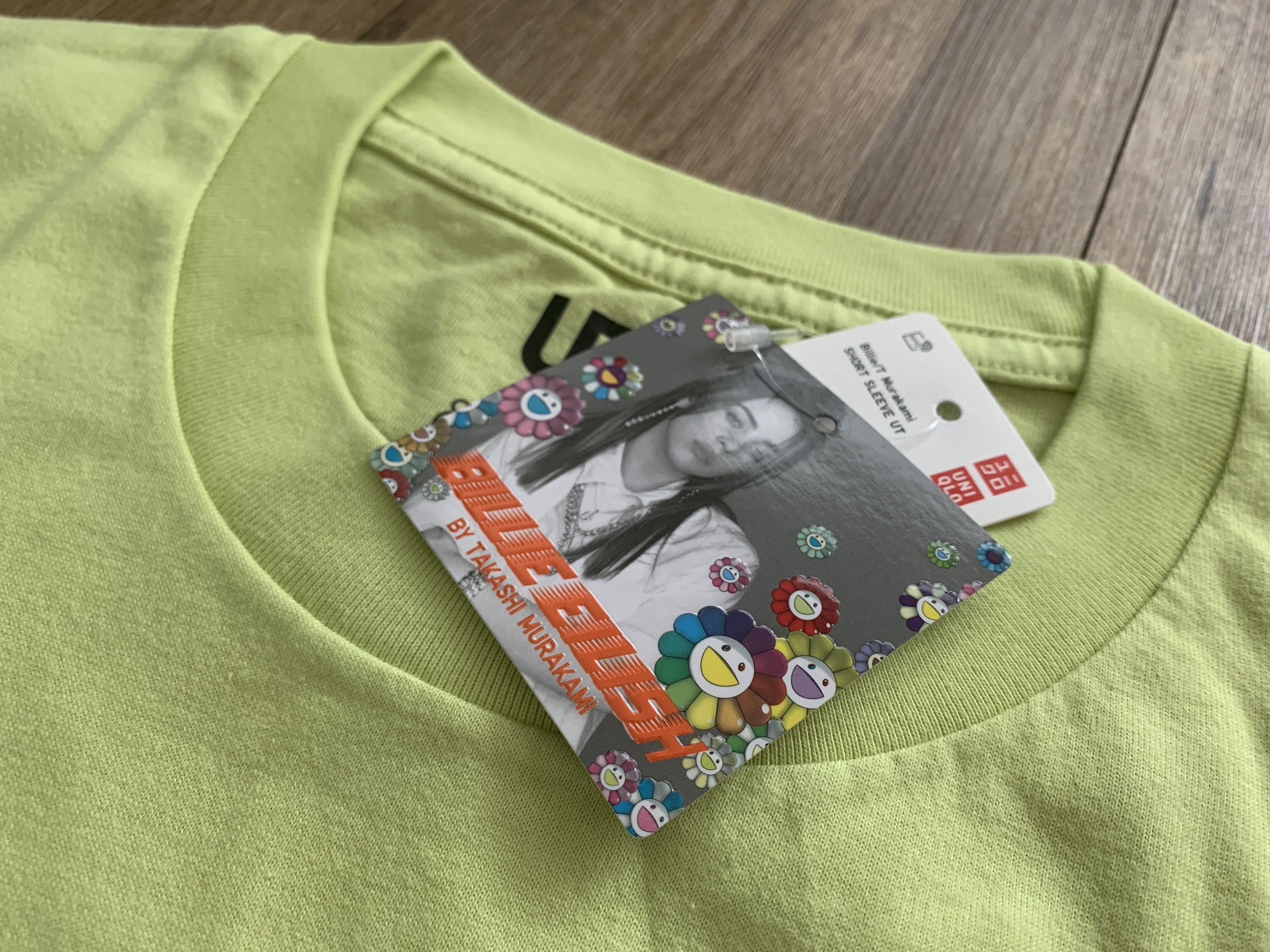 Billie Eilish Large L UNIQLO BILLIE EILISH TAKASHI MURAKAMI GREEN T-SHIRT Size US L / EU 52-54 / 3 - 3 Thumbnail