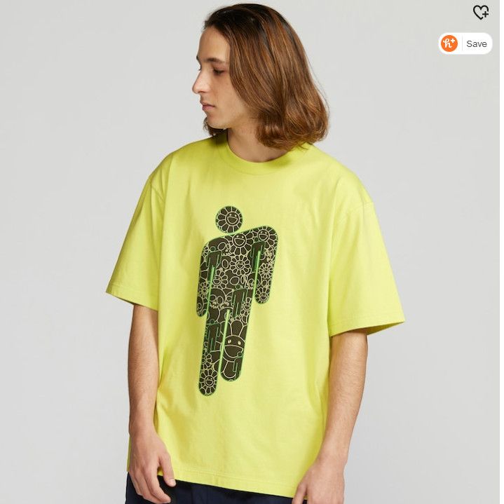 Billie Eilish Large L UNIQLO BILLIE EILISH TAKASHI MURAKAMI GREEN T-SHIRT Size US L / EU 52-54 / 3 - 11 Thumbnail