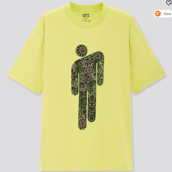 Billie Eilish Large L UNIQLO BILLIE EILISH TAKASHI MURAKAMI GREEN T-SHIRT Size US L / EU 52-54 / 3 - 5 Thumbnail