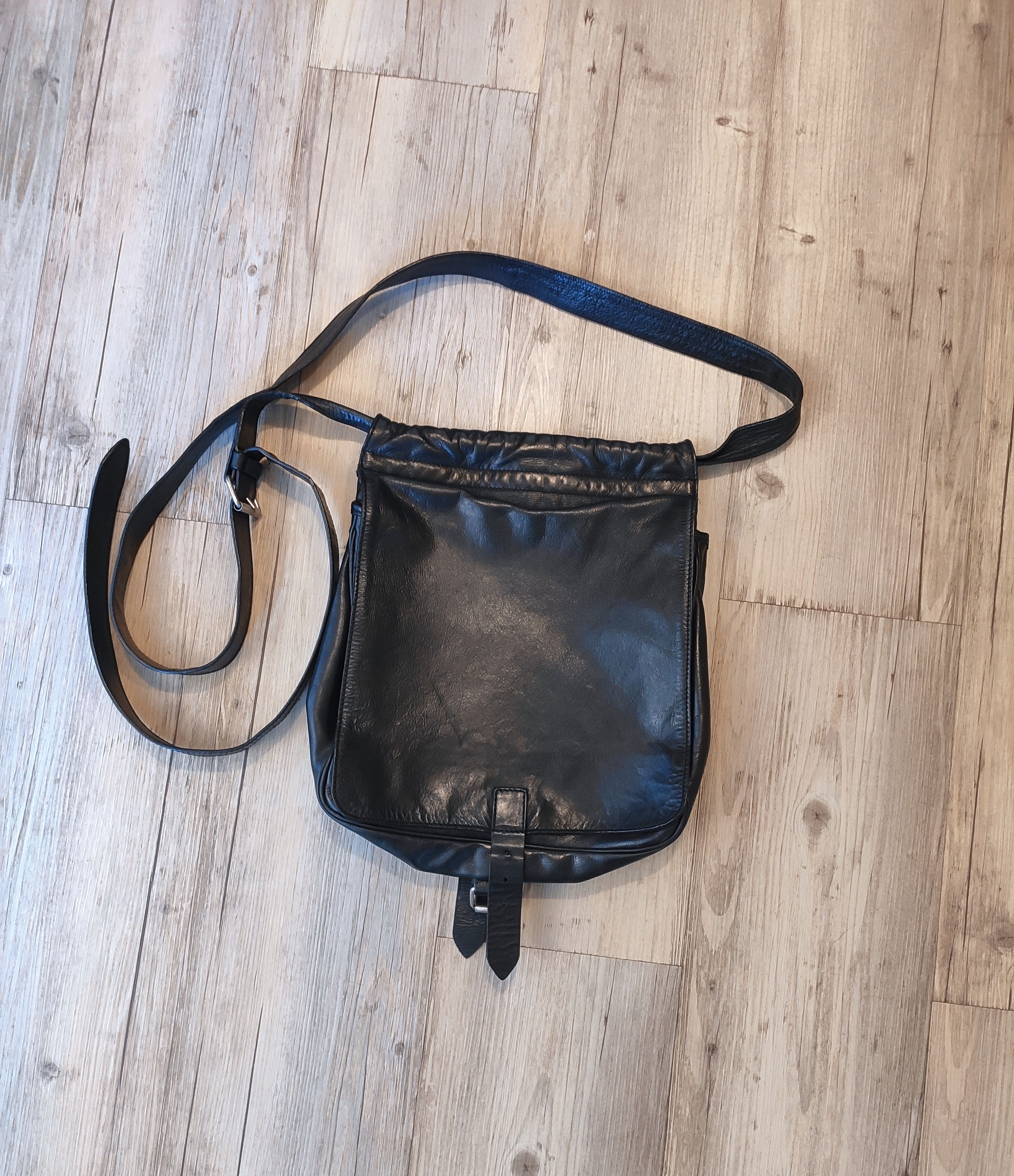 Ann Demeulemeester Crossbody leather bag.Like GUIDI or Yohji Yamamoto Size ONE SIZE - 3 Thumbnail