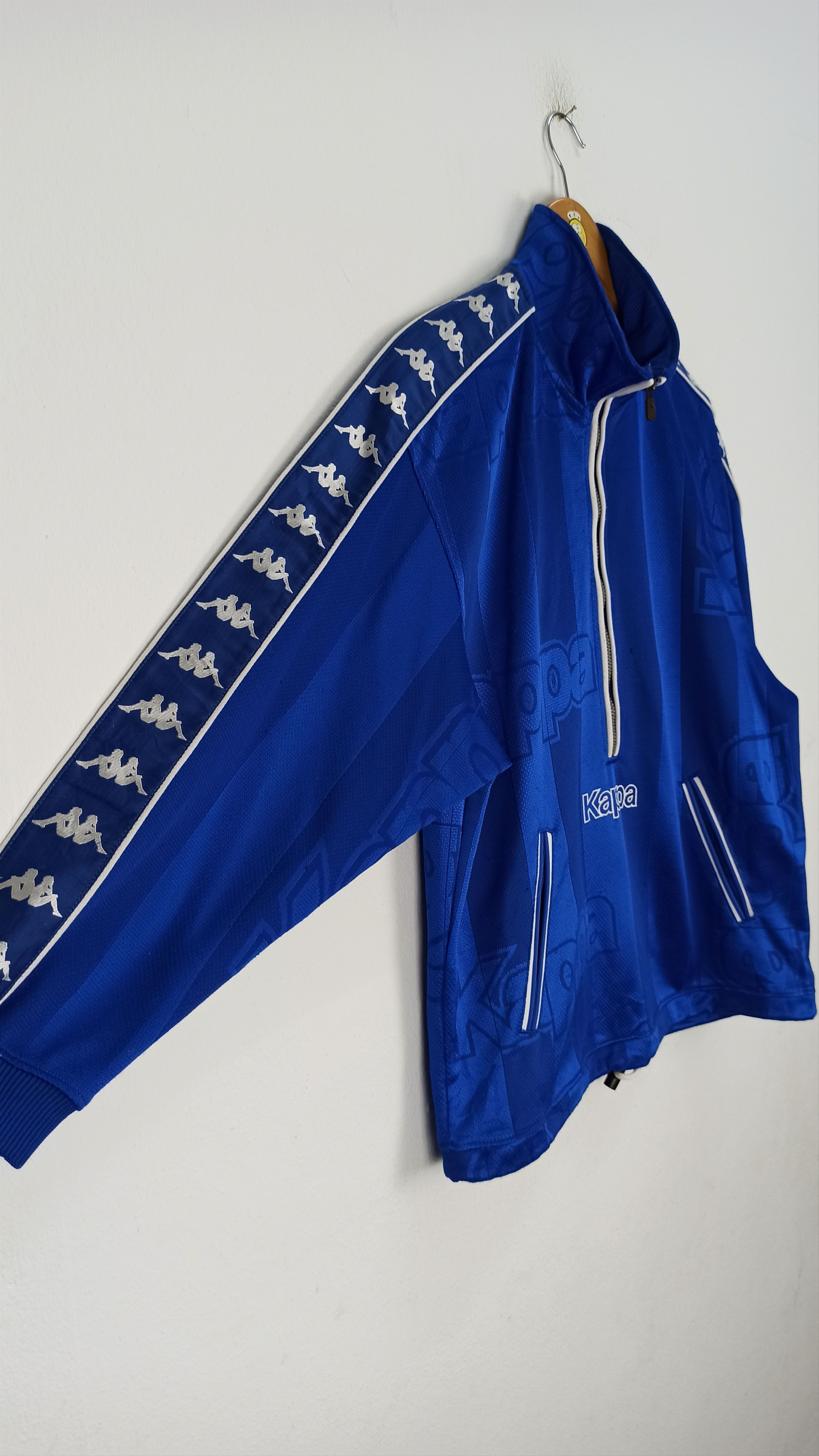 Kappa Vintage Kappa Big Logo Side Tape Sweater half Zipper Size US M / EU 48-50 / 2 - 2 Thumbnail