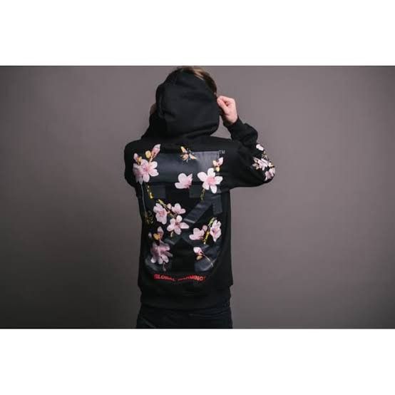 Cherry blossom off online white hoodie