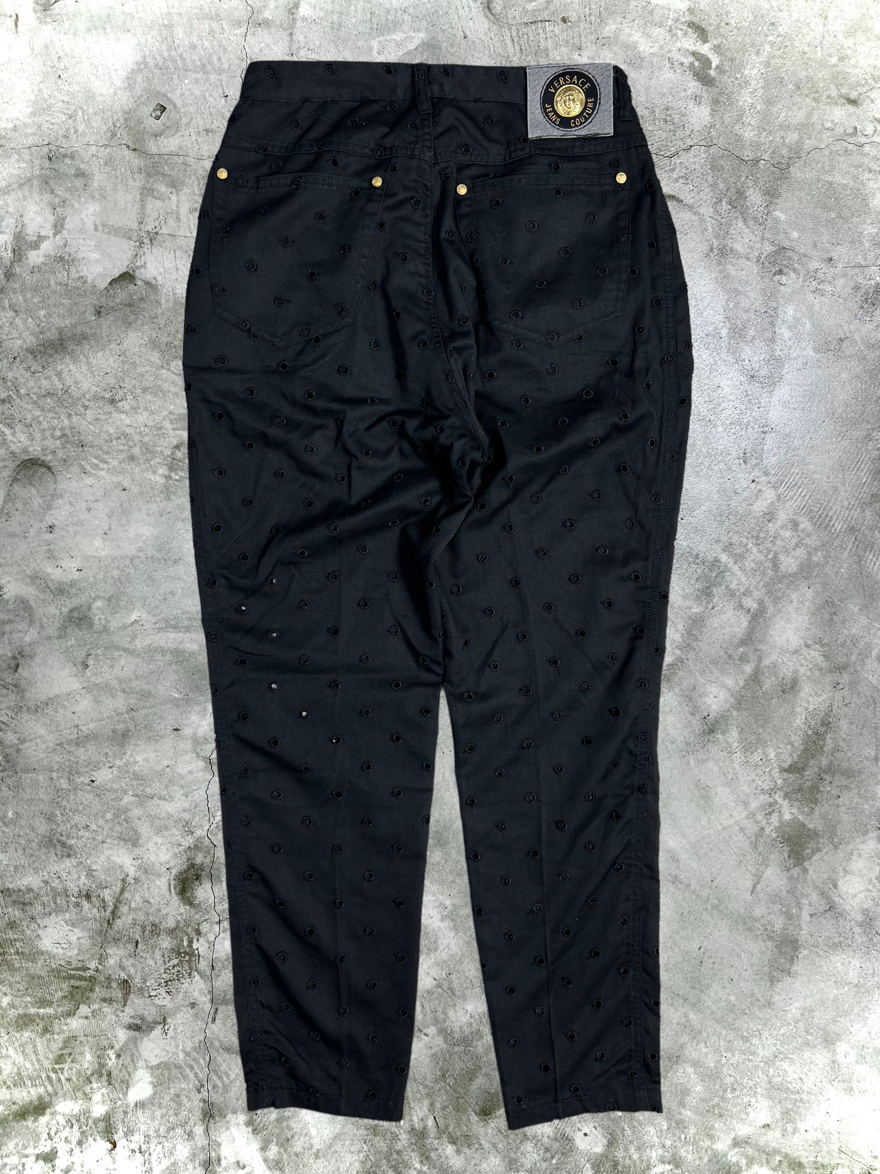 Versace × Versace Jeans Couture × Vintage Vintage Versace Jeans Couture Black Pant GTMPT225 Size 27" / US 4 / IT 40 - 1 Thumbnail