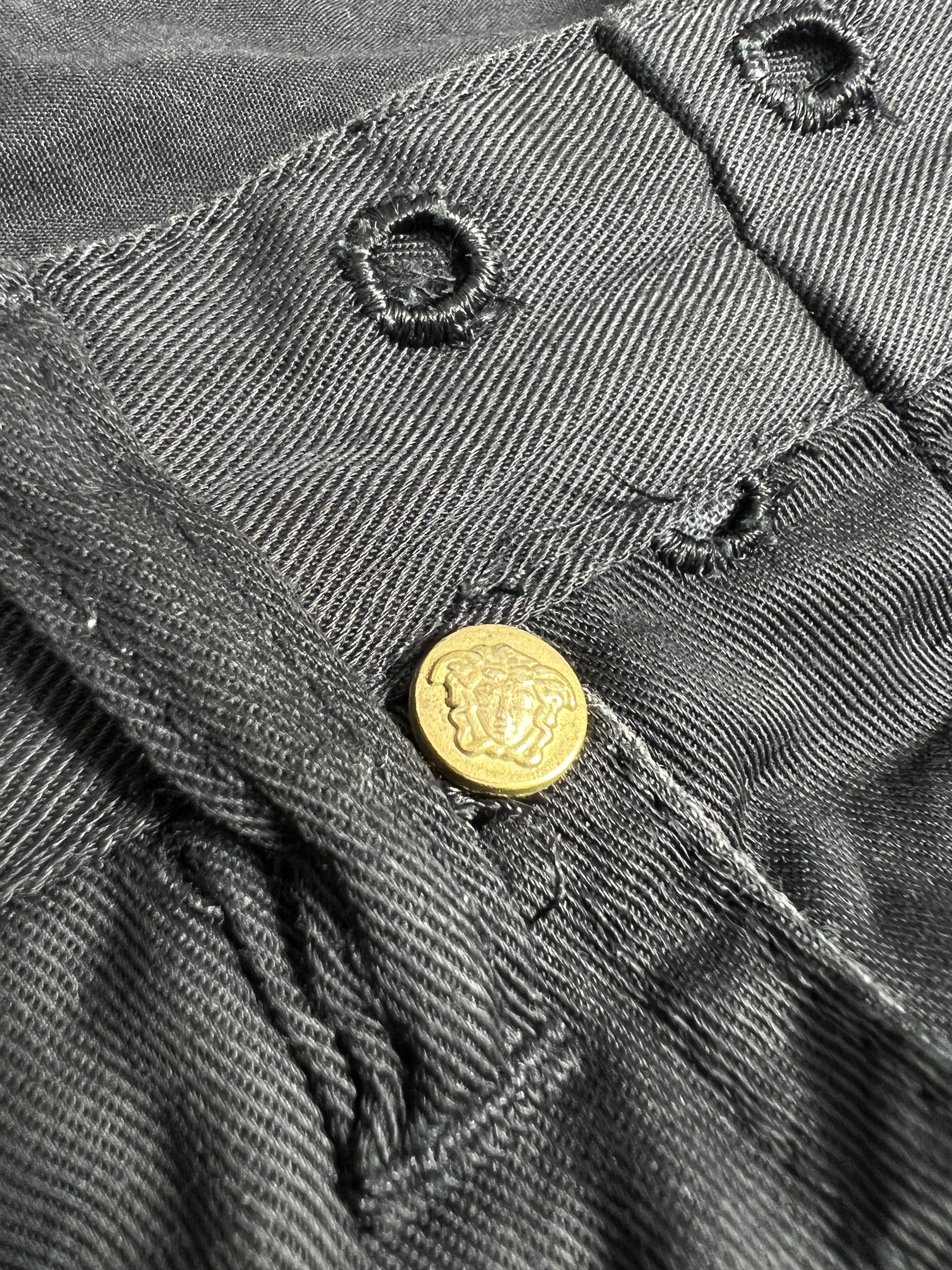 Versace × Versace Jeans Couture × Vintage Vintage Versace Jeans Couture Black Pant GTMPT225 Size 27" / US 4 / IT 40 - 9 Thumbnail