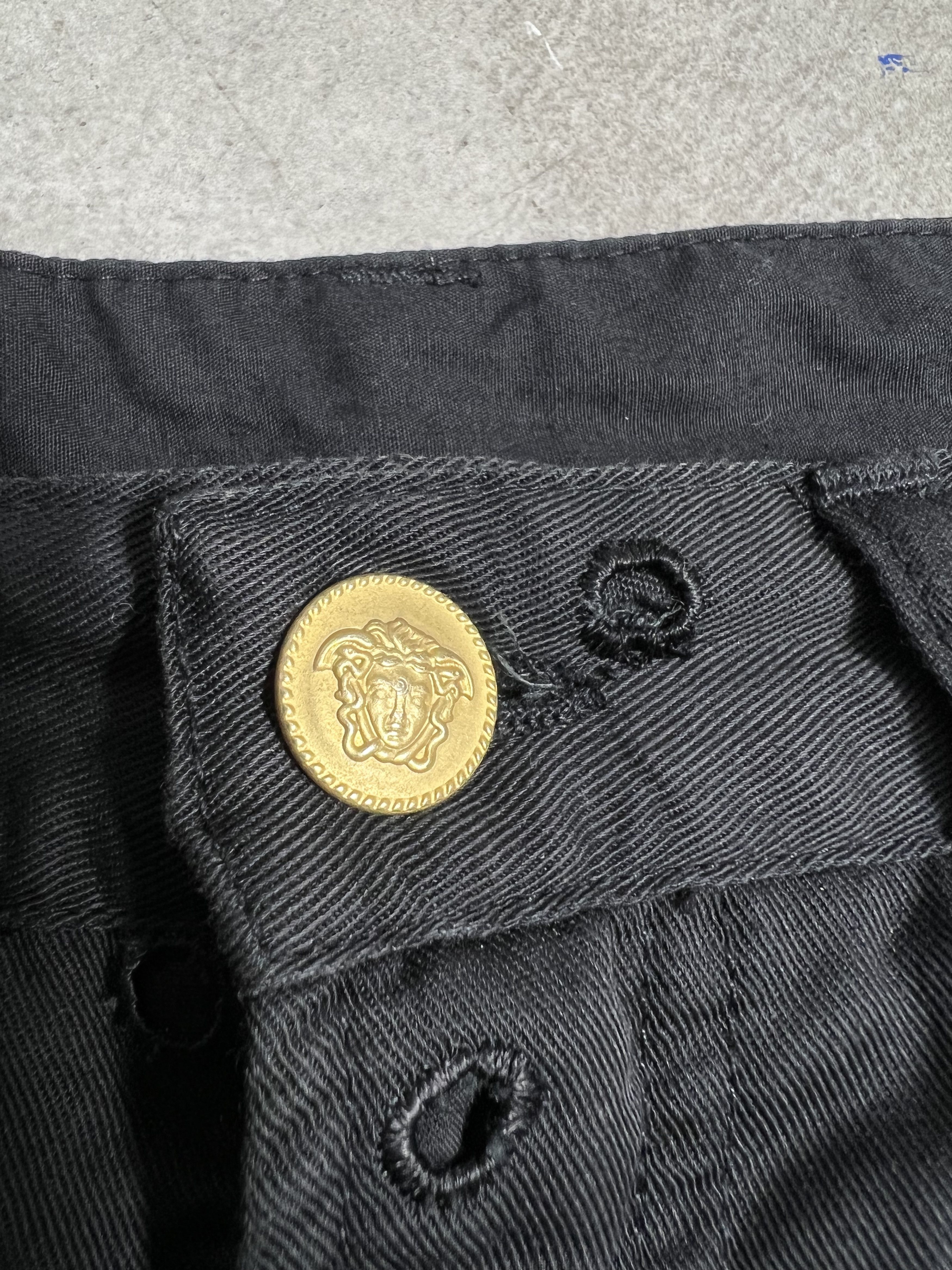 Versace × Versace Jeans Couture × Vintage Vintage Versace Jeans Couture Black Pant GTMPT225 Size 27" / US 4 / IT 40 - 7 Thumbnail