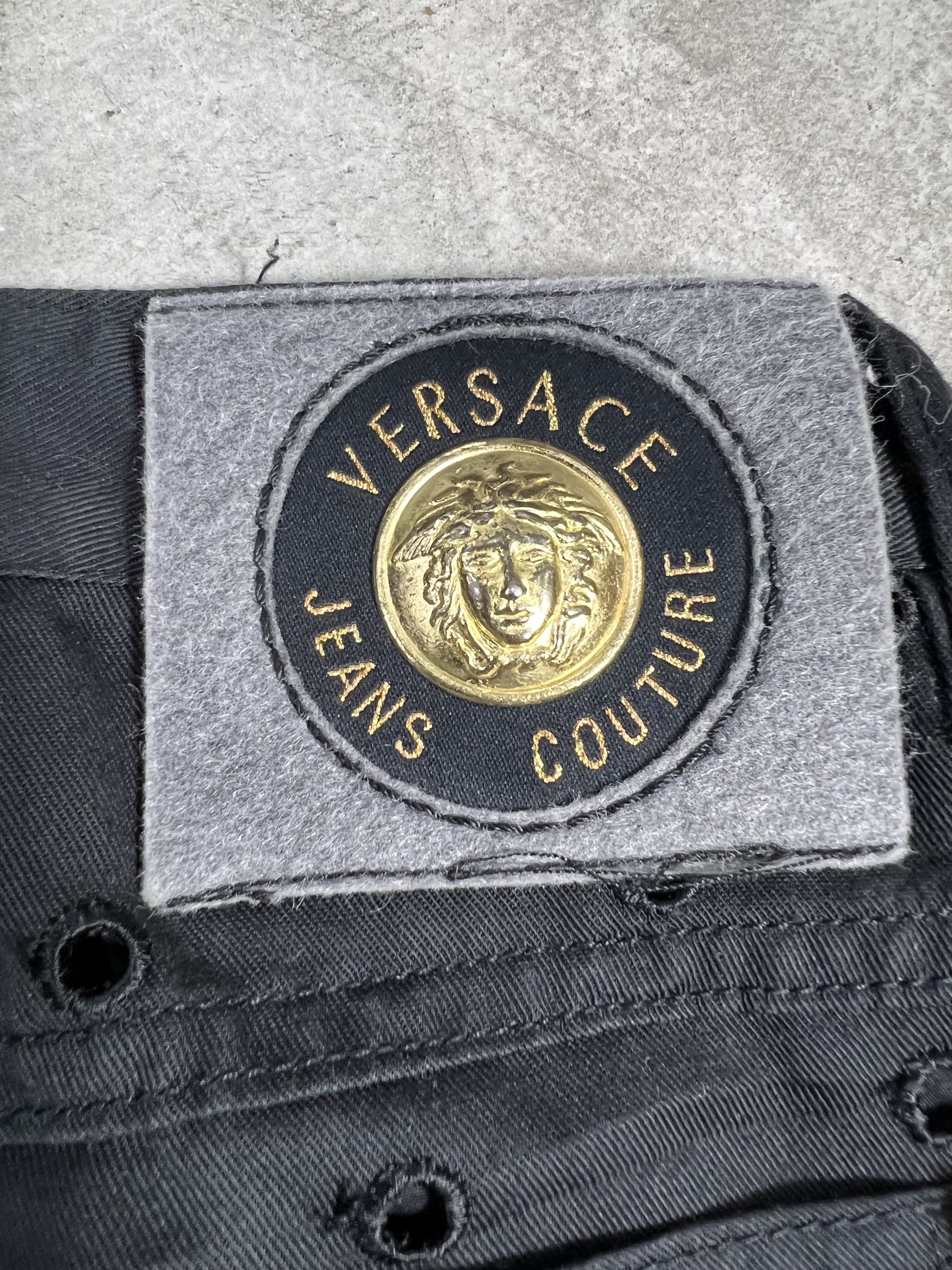 Versace × Versace Jeans Couture × Vintage Vintage Versace Jeans Couture Black Pant GTMPT225 Size 27" / US 4 / IT 40 - 2 Thumbnail