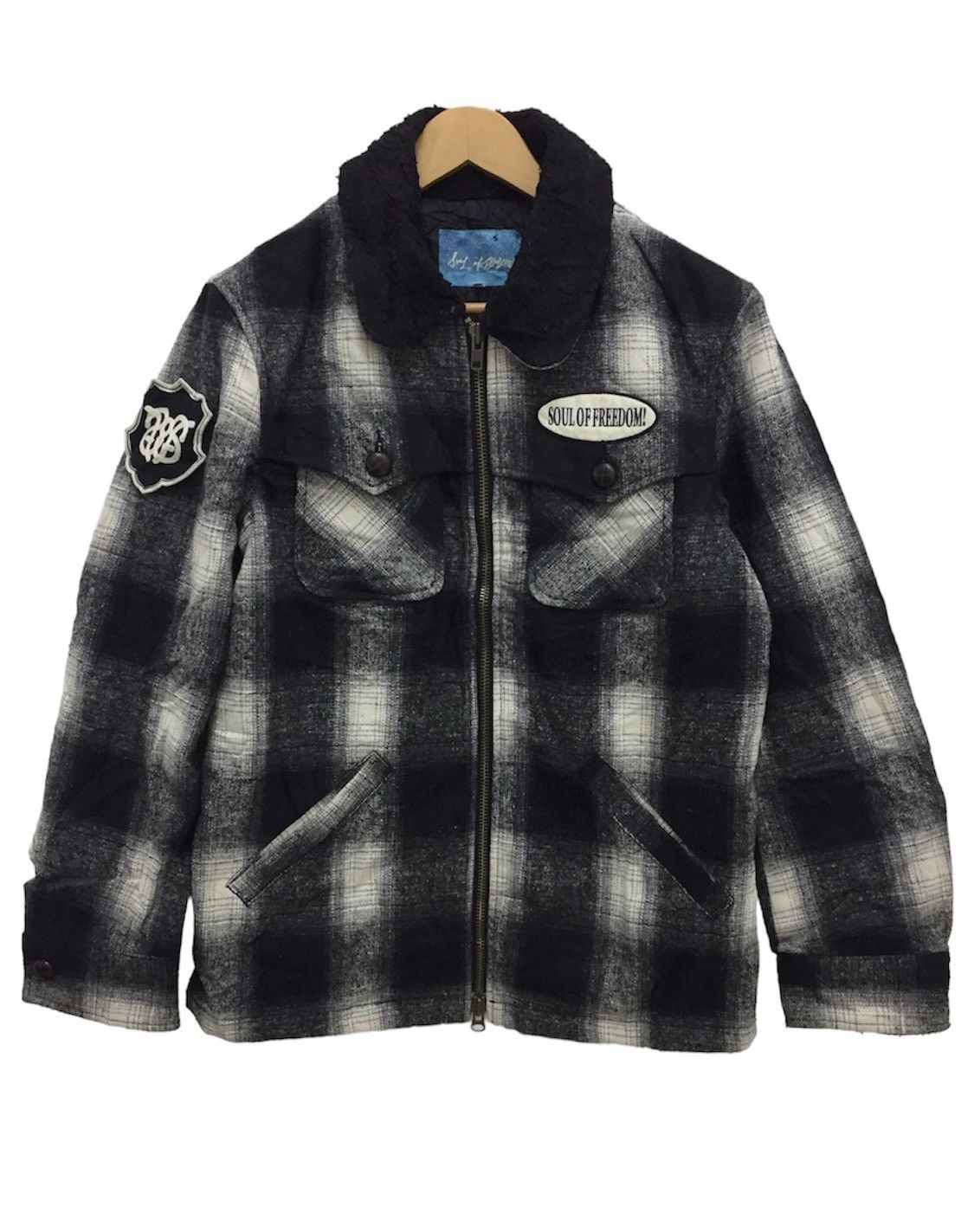 Japanese Brand Soul Of Freedom Shadow Wool Jacket Size US L / EU 52-54 / 3 - 1 Thumbnail