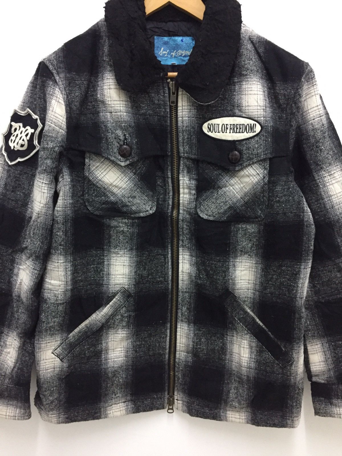Japanese Brand Soul Of Freedom Shadow Wool Jacket Size US L / EU 52-54 / 3 - 3 Thumbnail