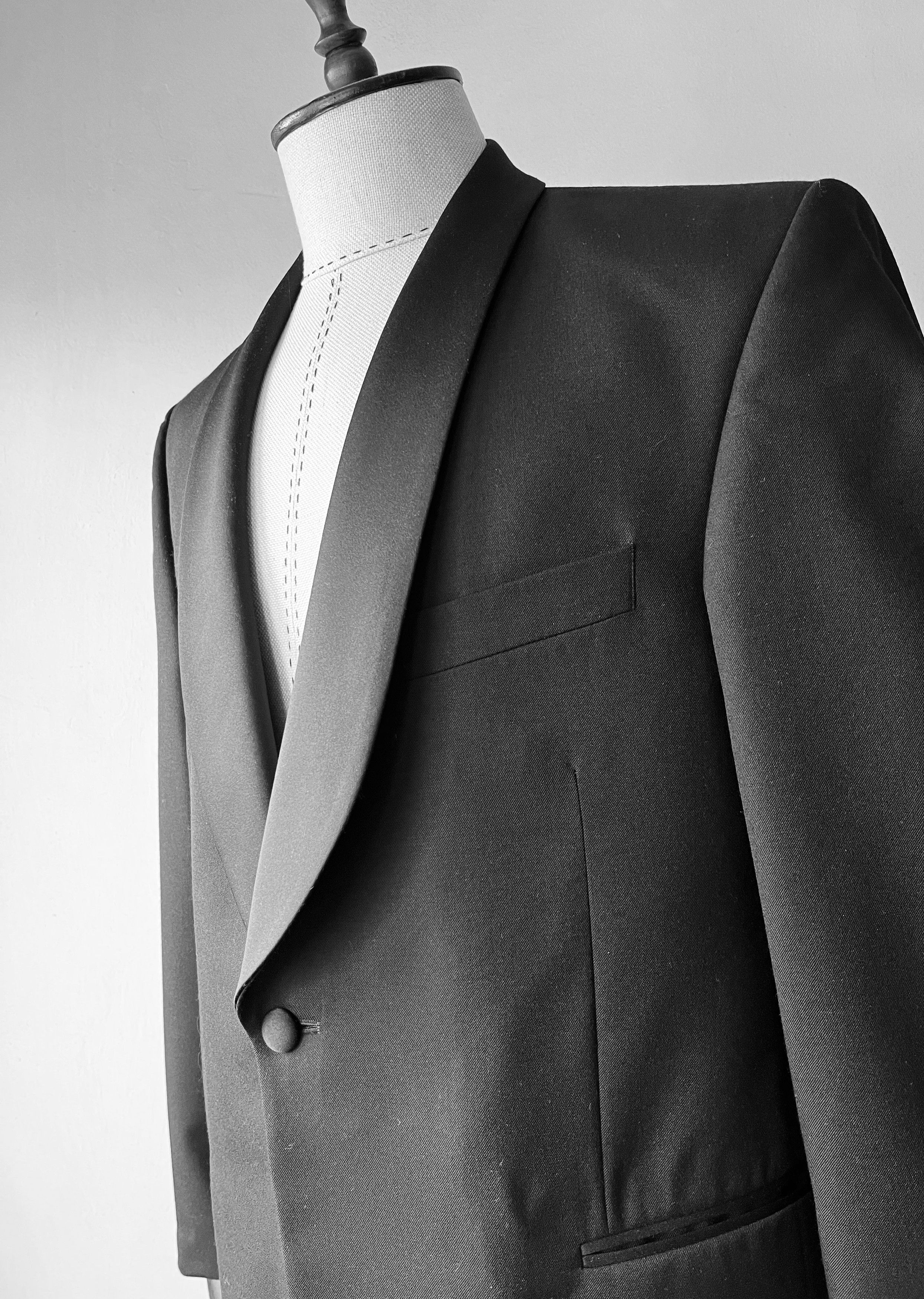 Vintage Marzotto Wool Man Tuxedo - Pit to Pit: 22.2in / 56.5cm Size 40R - 4 Thumbnail