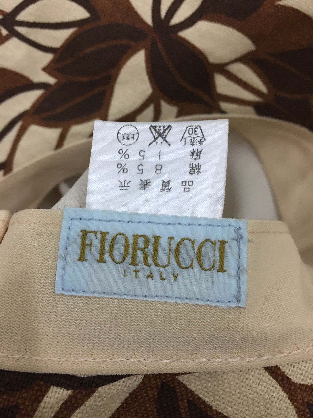Vintage Fiorucci Italy Bucket Hat Floral Inside