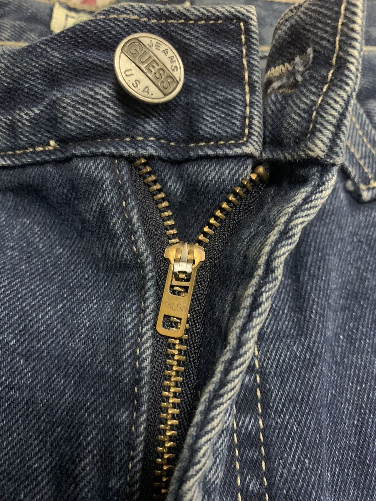 Guess VINTAGE GUESS CARPENTER TALON ZIPPER BAGGY JEANS Size US 32 / EU 48 - 4 Thumbnail
