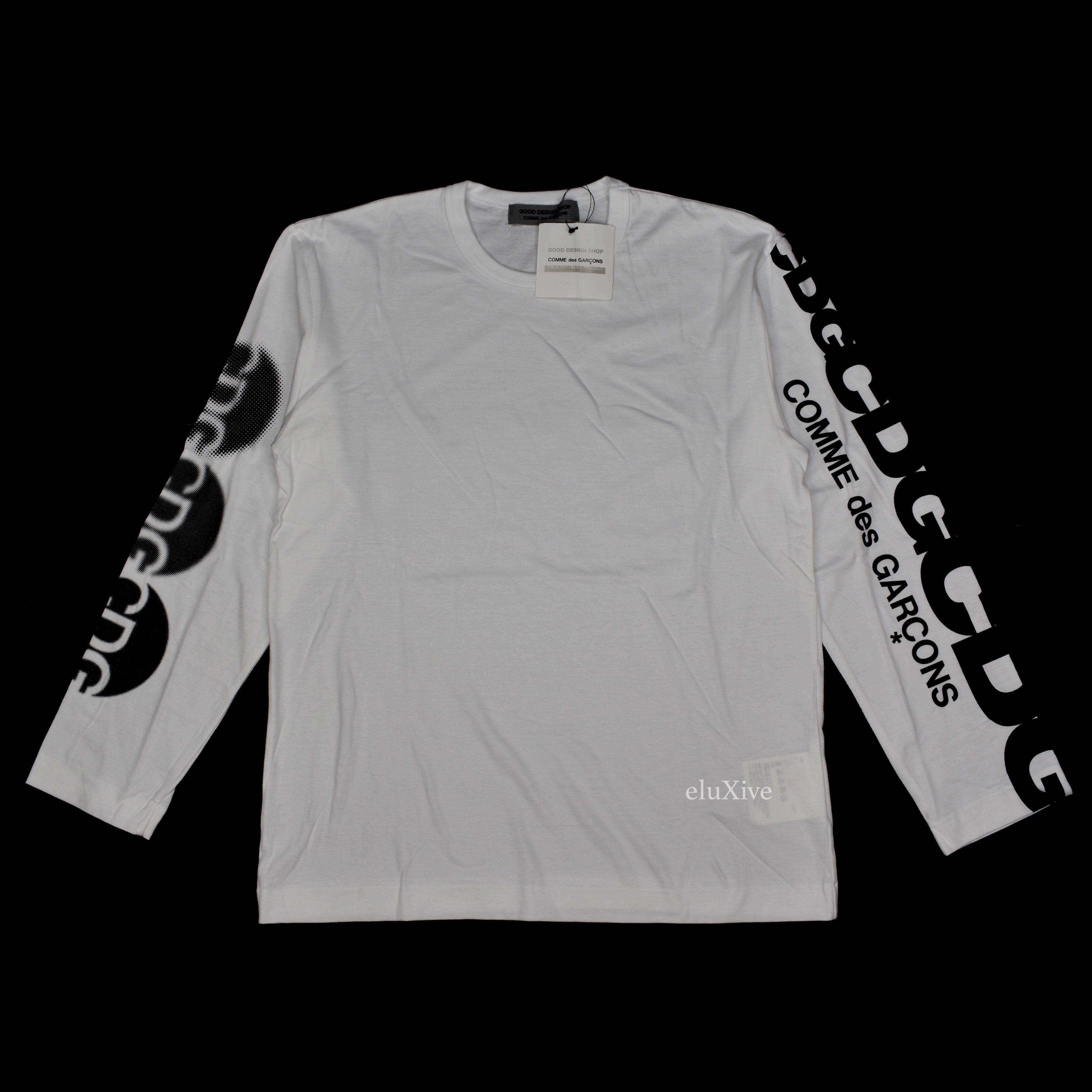 Comme des Garcons White CDG Good Design Shop Logo L/S T-Shirt DS