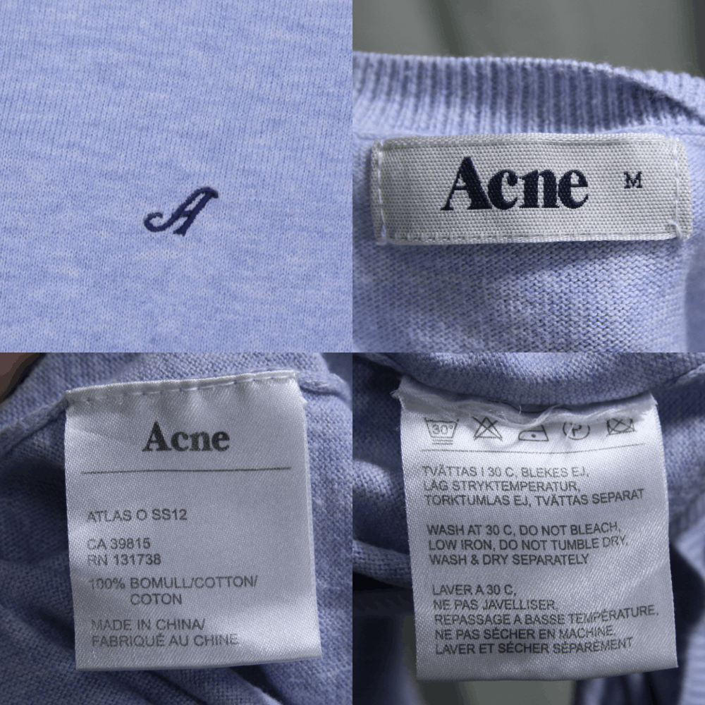 Acne Studios Atlas O SS12 Logo Sweater Size US M / EU 48-50 / 2 - 9 Thumbnail