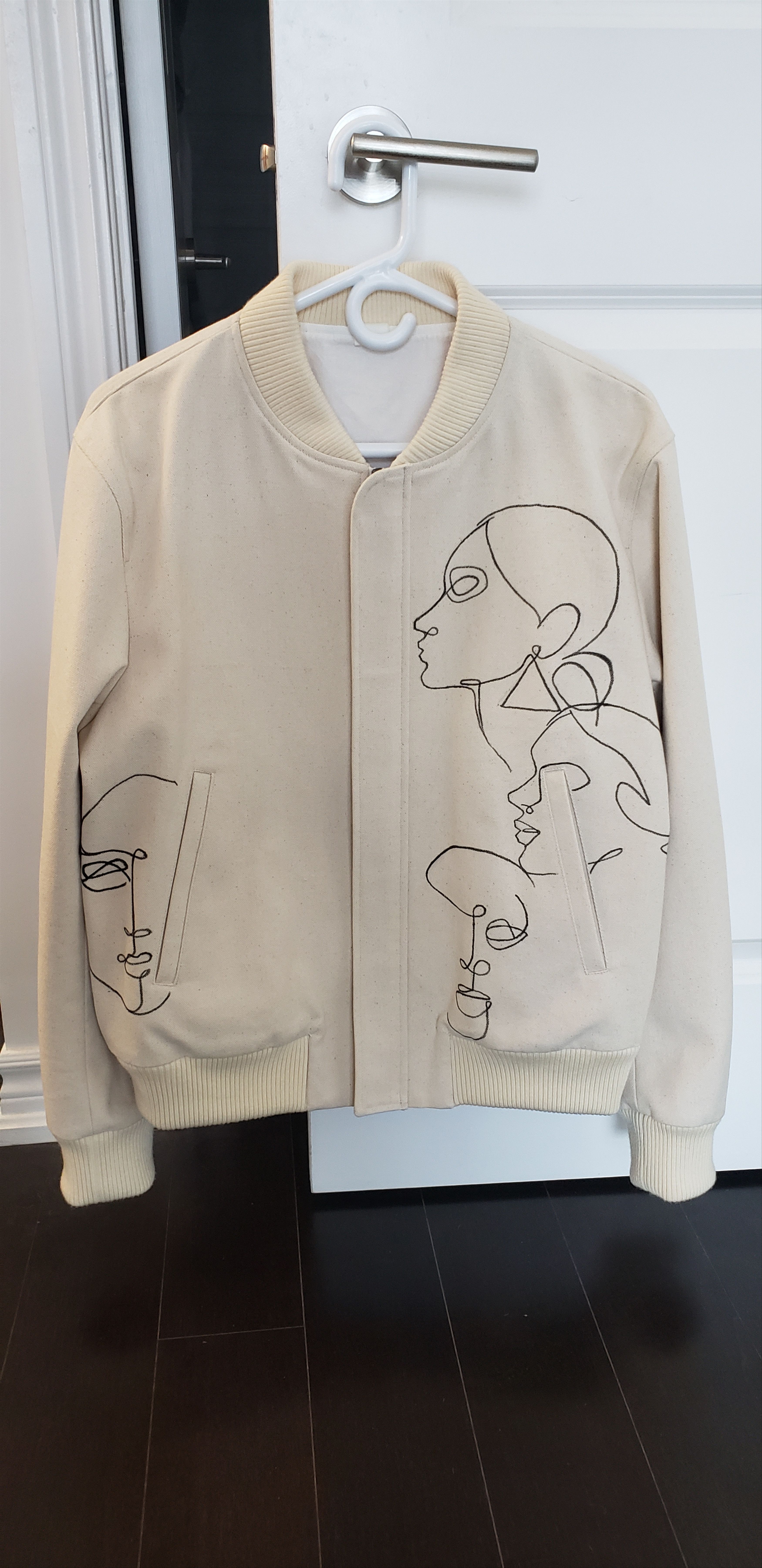 image of Childs Limited Sketch Bomber Jacket (Limited Edition) in Ivory, Men's (Size Medium)